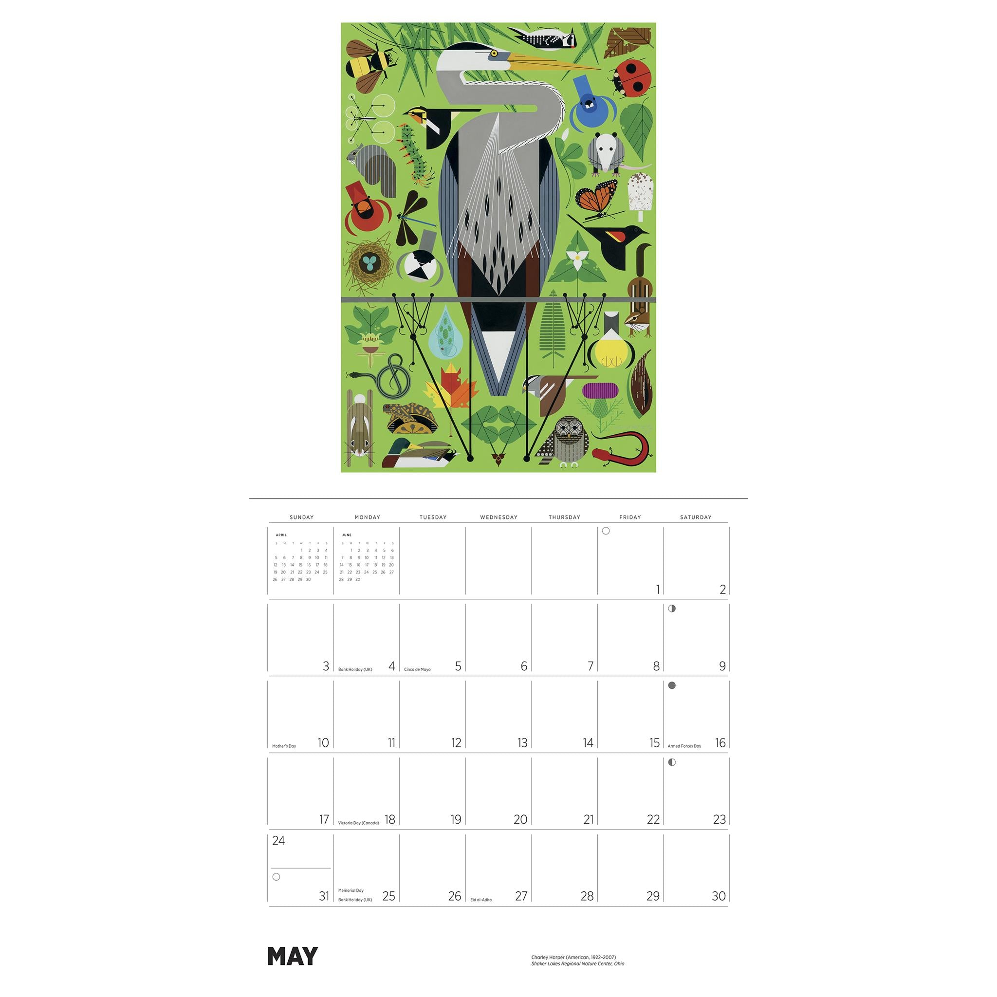 Charley Harper 2026 Wall Calendar