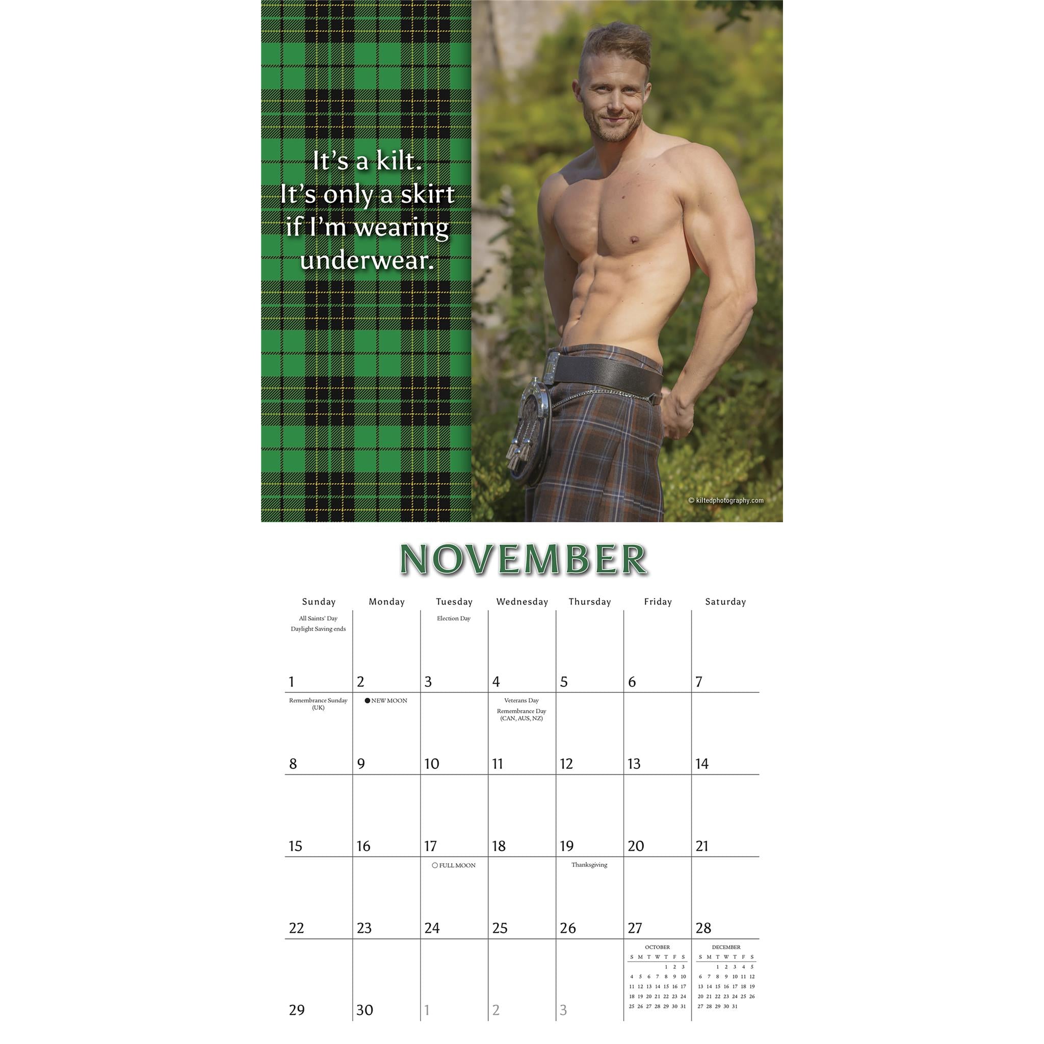 Kilty Pleasures 2026 Mini Calendar