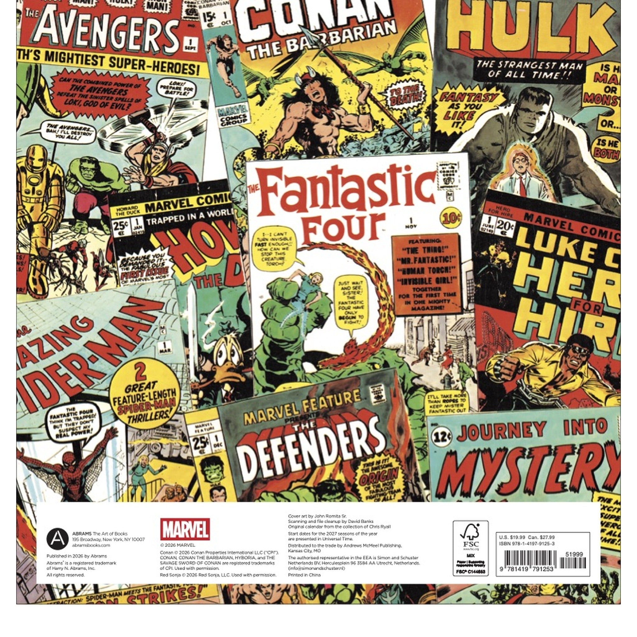Marvel Comics Memory Album 1997 Classic 2027 Wall Calendar