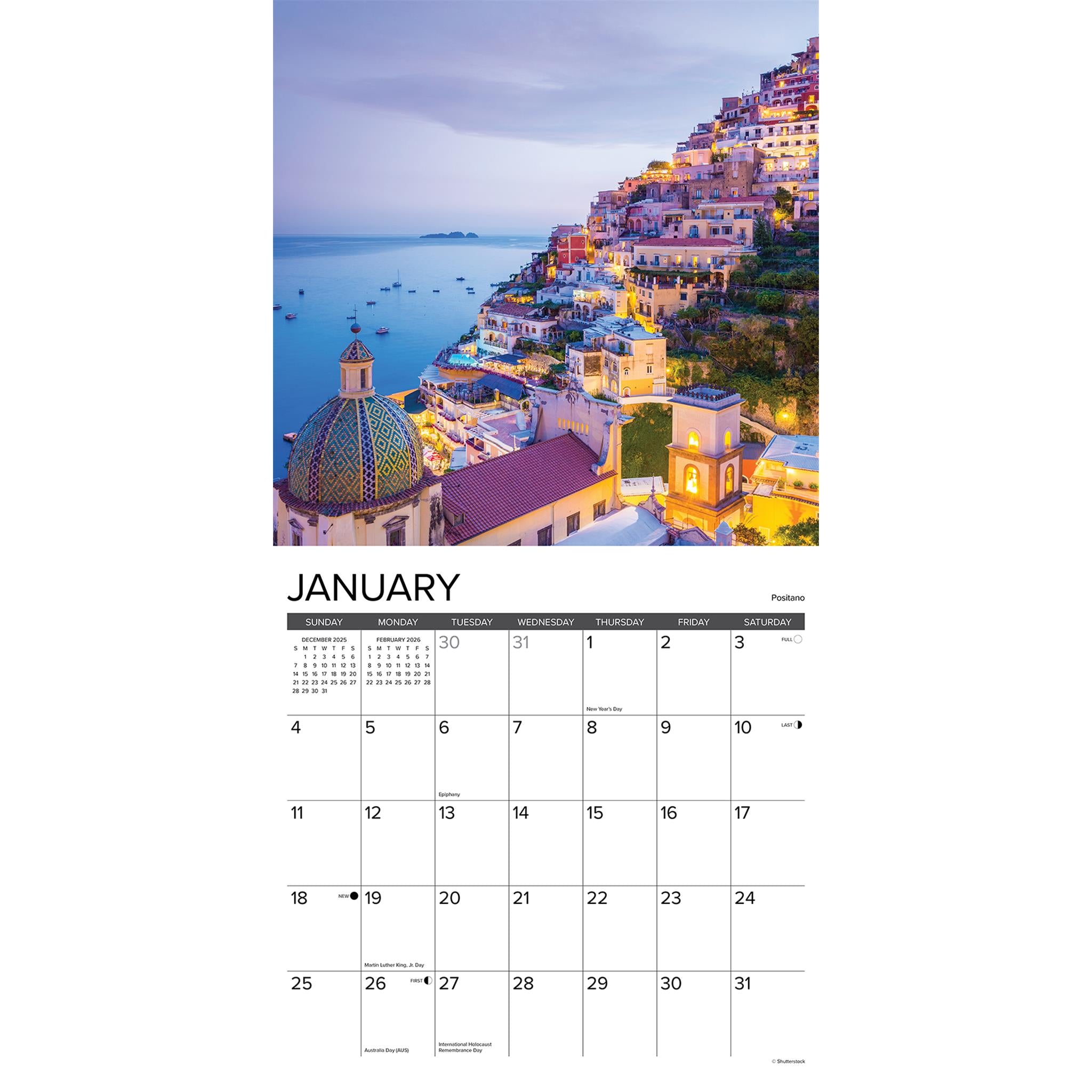 Calendrier mural Côte amalfitaine 2026