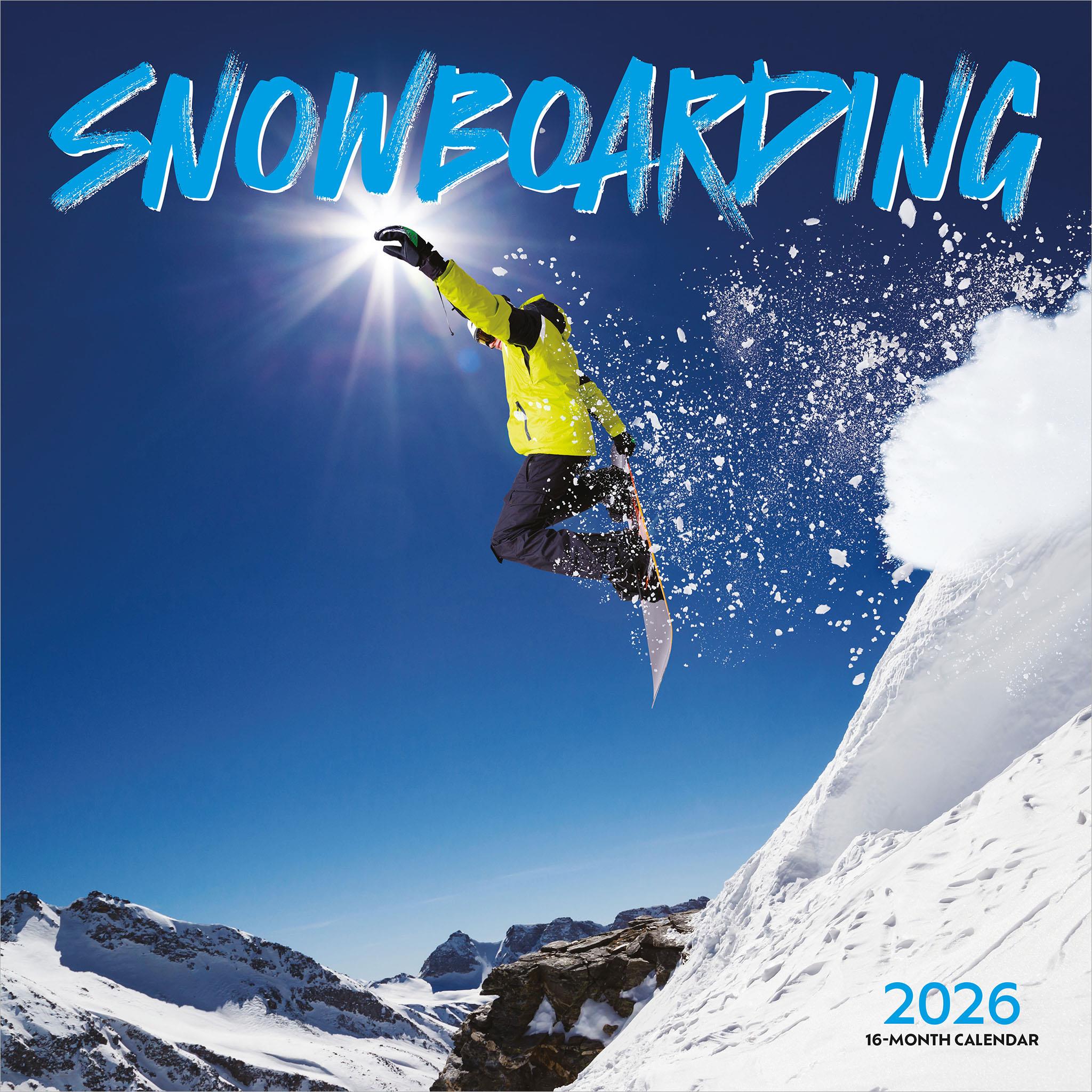 Calendrier mural de snowboard 2026