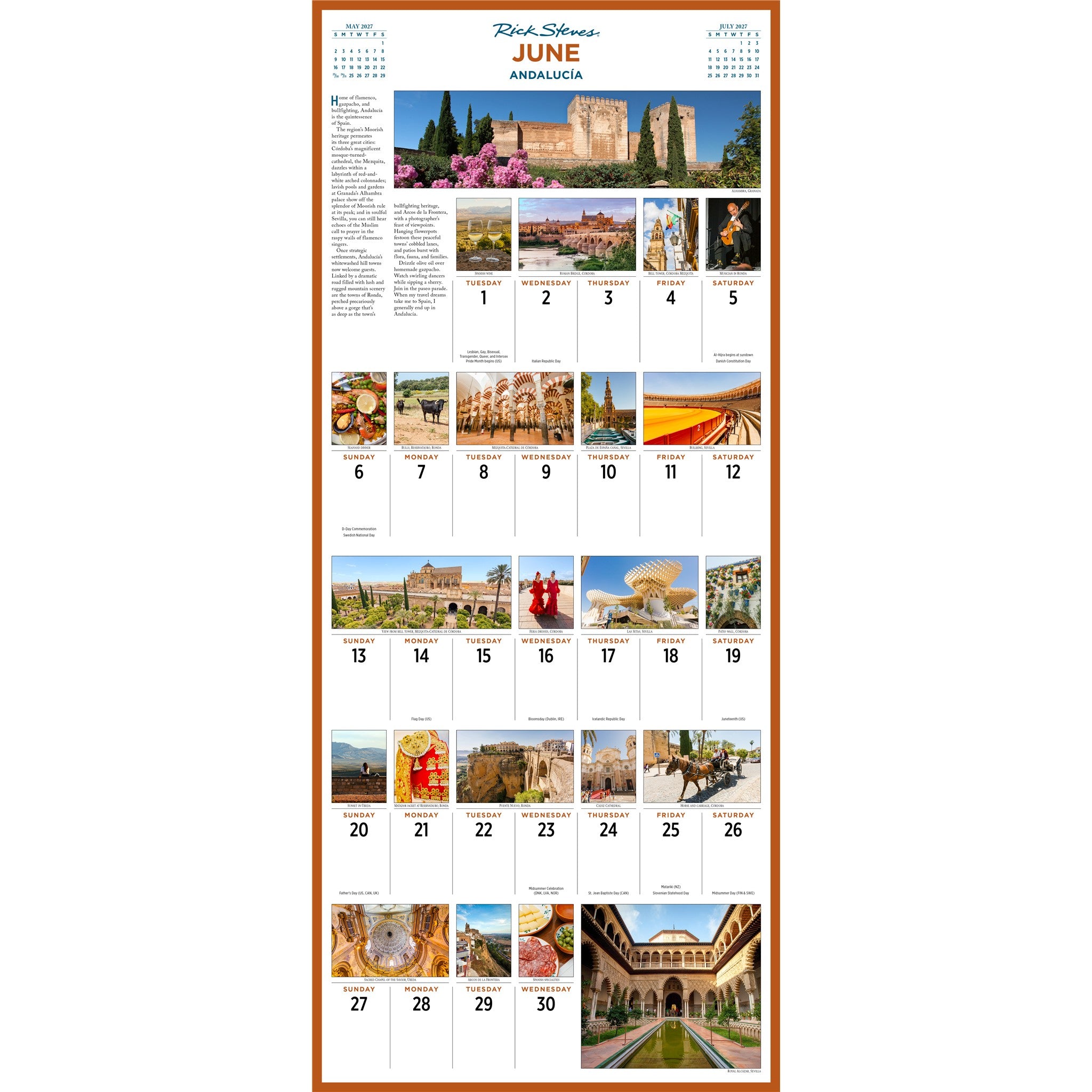 Rick Steves' Europe 365 2027 Wall Calendar