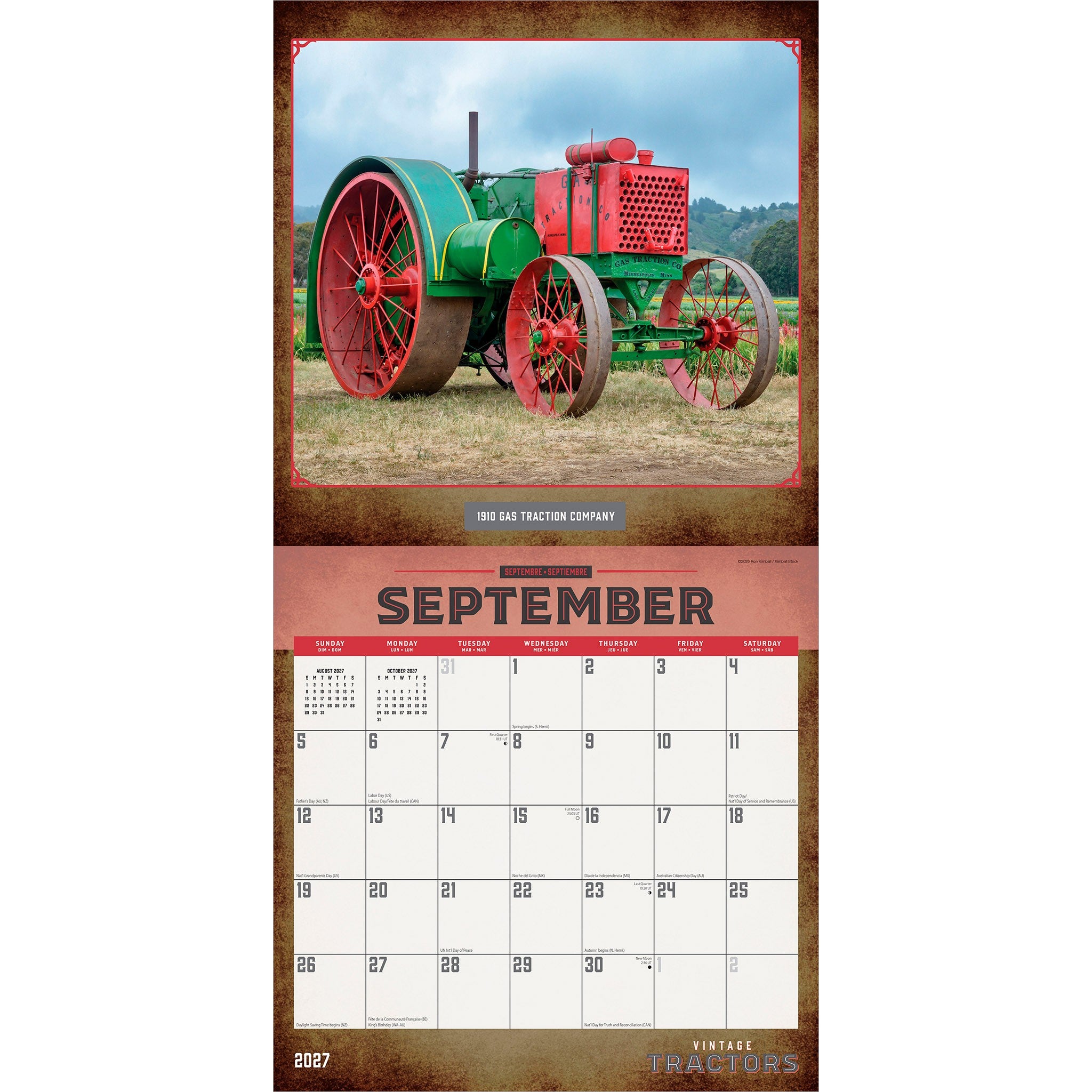 Vintage Tractors 2027 Wall Calendar - Online Only