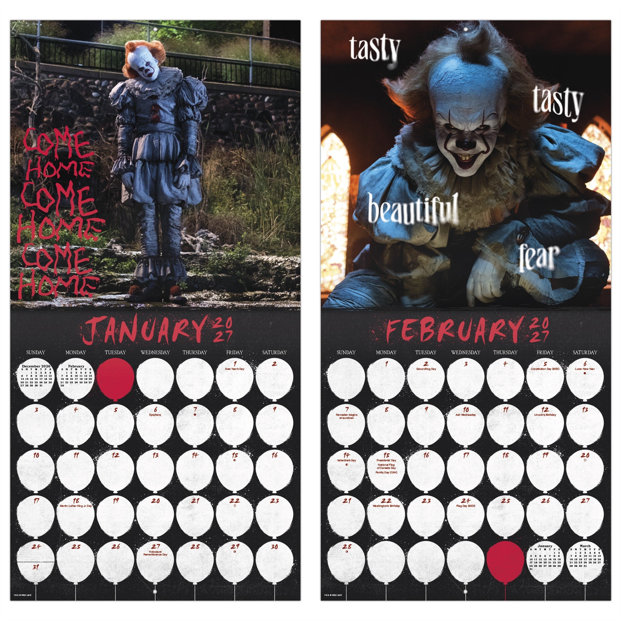 Calendrier mural TI 2027