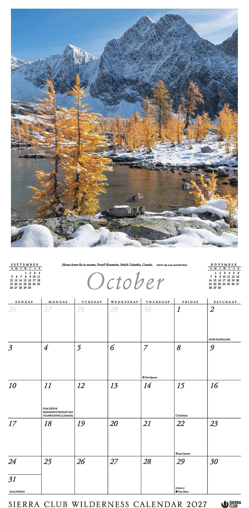 Calendrier mural Sierra Club Wilderness 2027