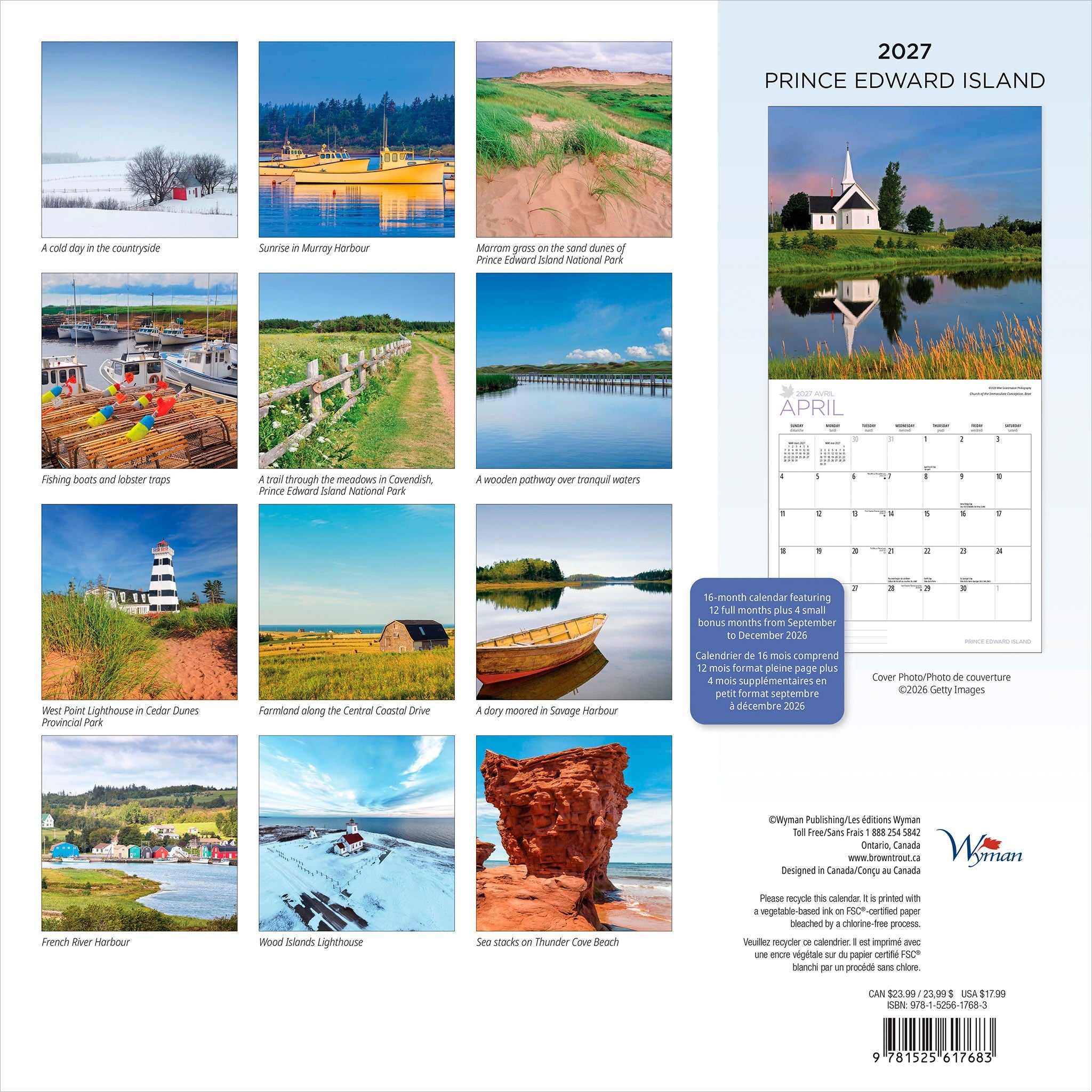 Prince Edward Island 2027 Wall Calendar - Online Only