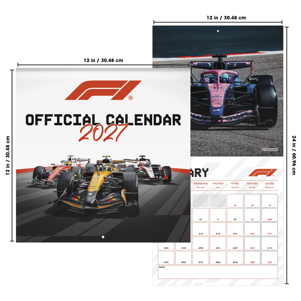 Formula 1 2027 Wall Calendar