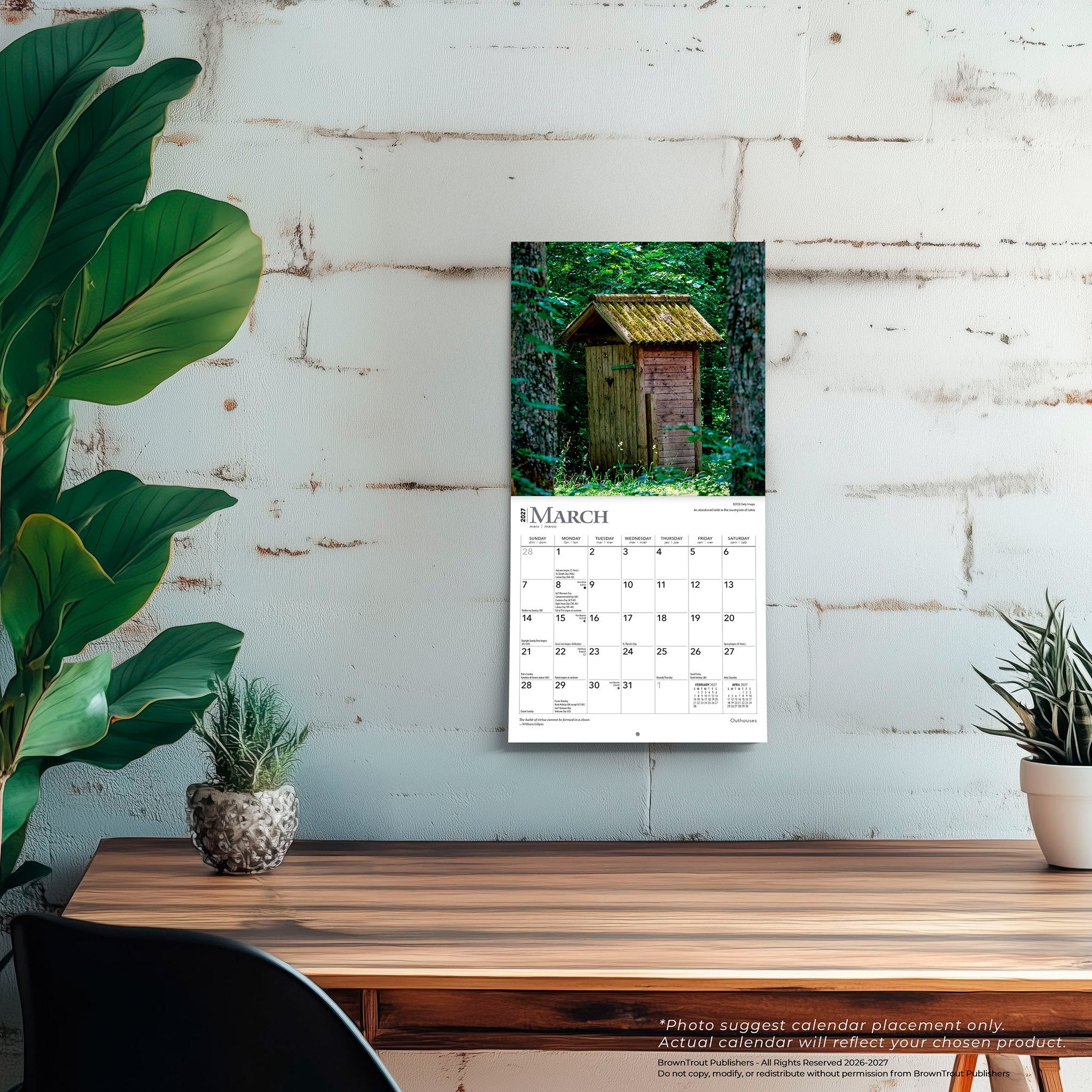 Outhouses 2027 Mini Calendar