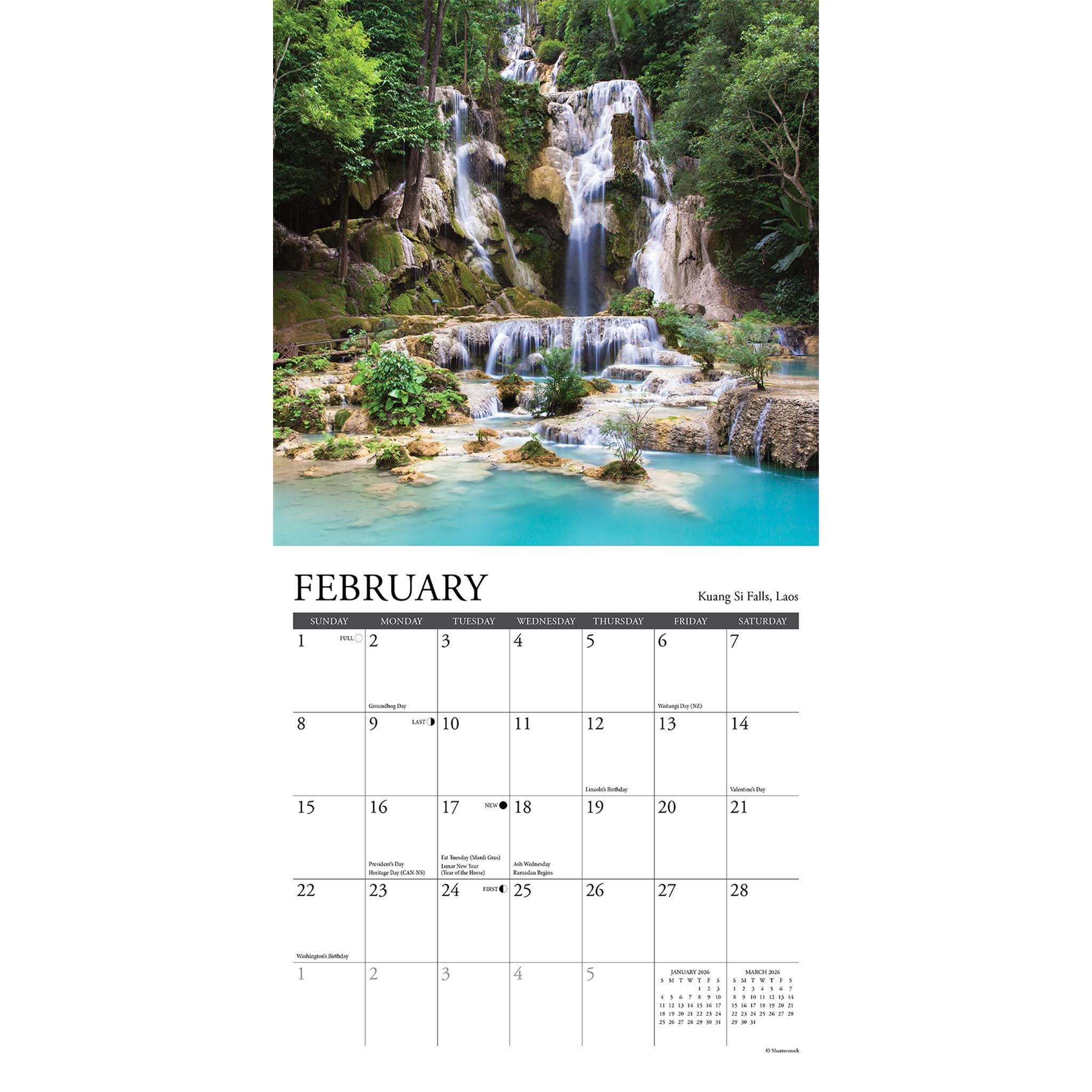 Mini-calendrier des cascades 2026 - Disponible uniquement en ligne