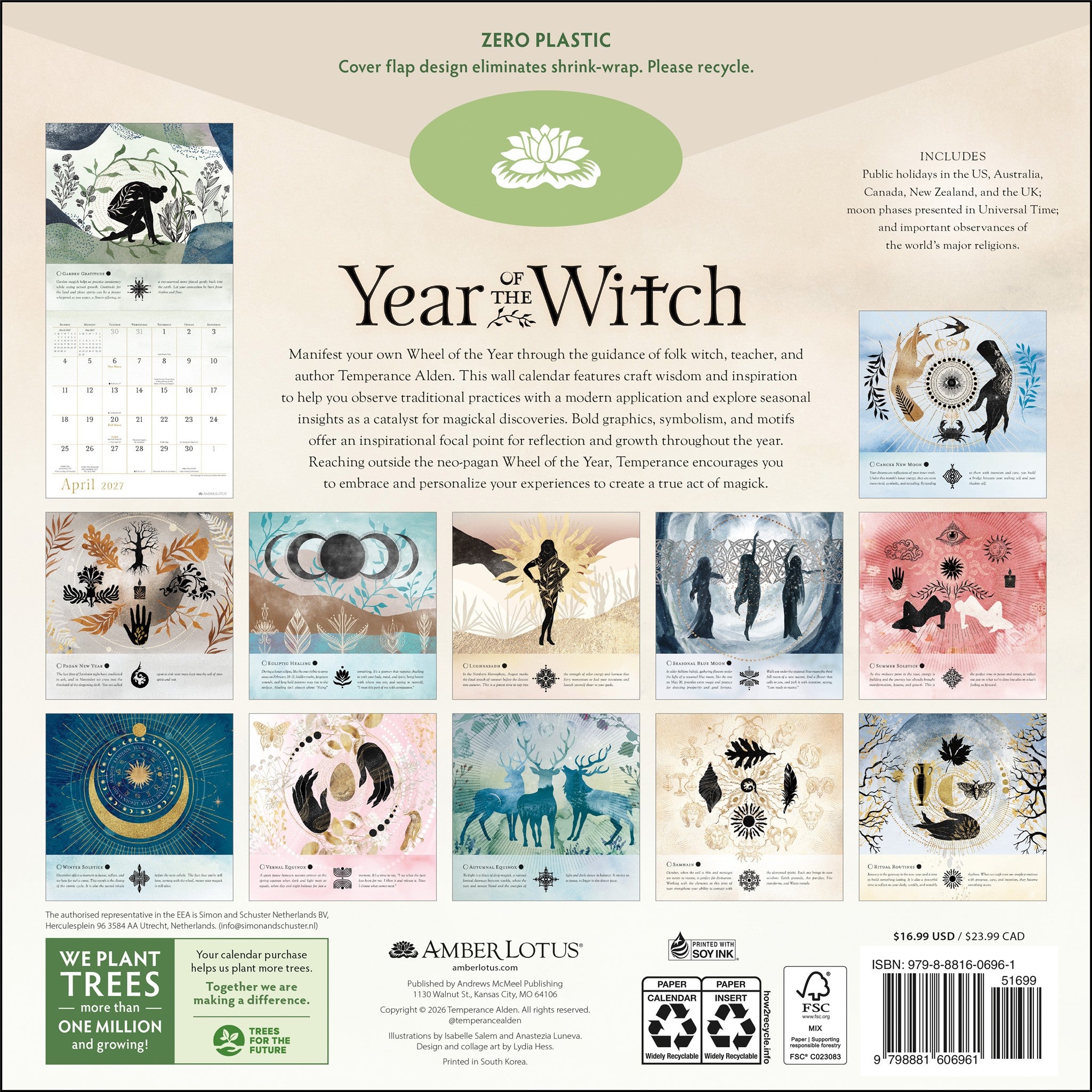 Calendrier mural L'Année de la Sorcière 2027