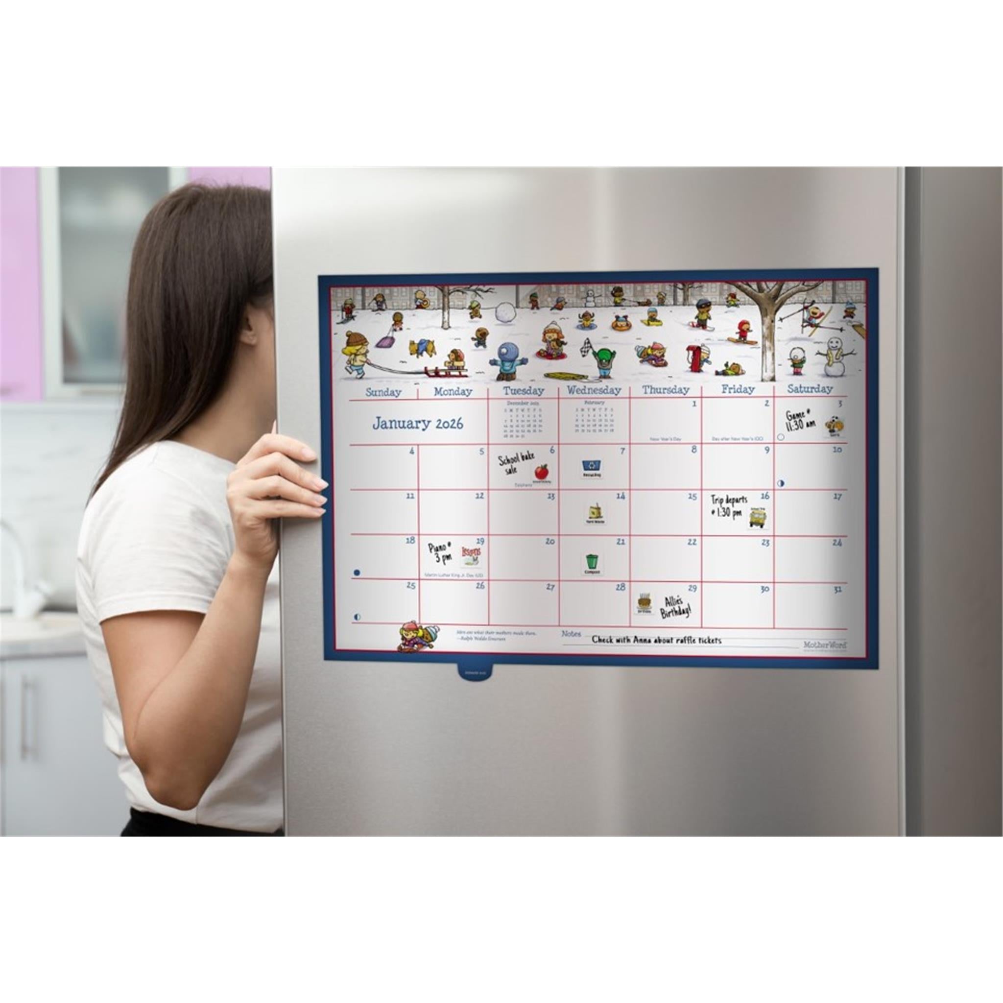 Calendrier mural Motherword Deluxe anglais 2025-2026