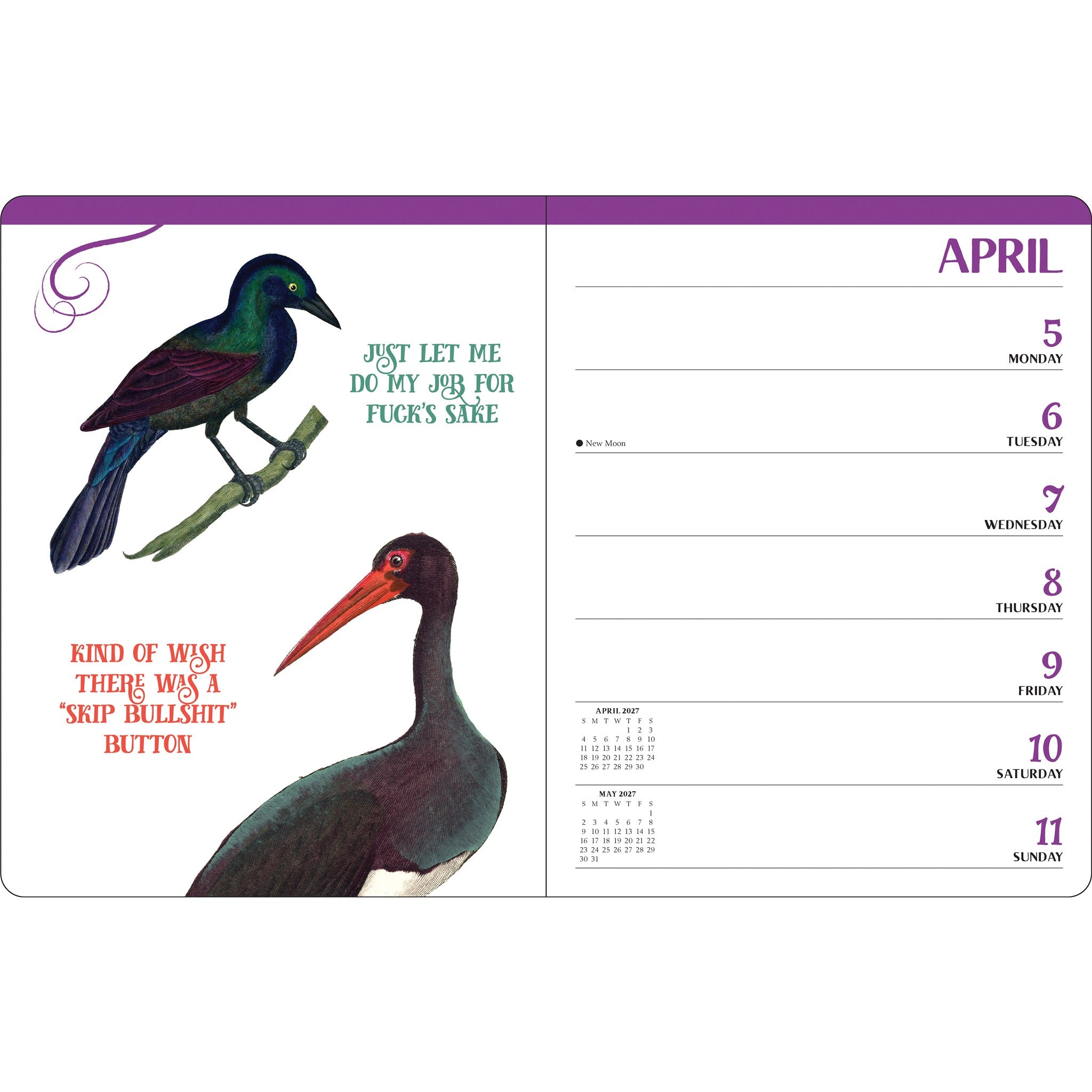 Effin' Birds 2027 Engagement Calendar