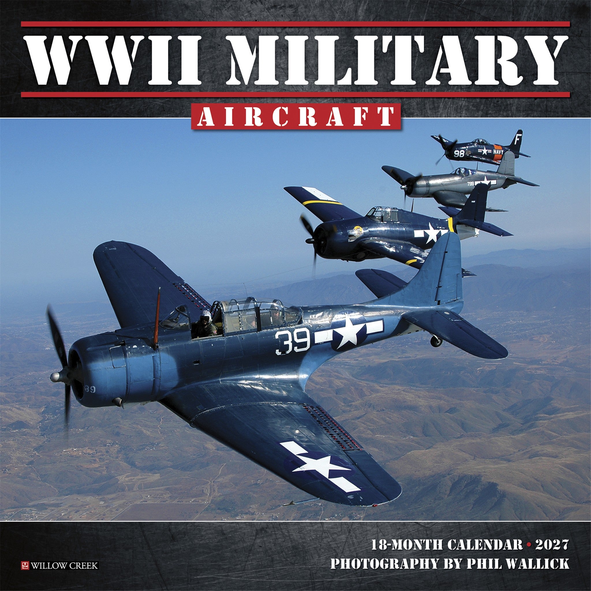 WWII Military Aircraft 2027 Mini Calendar