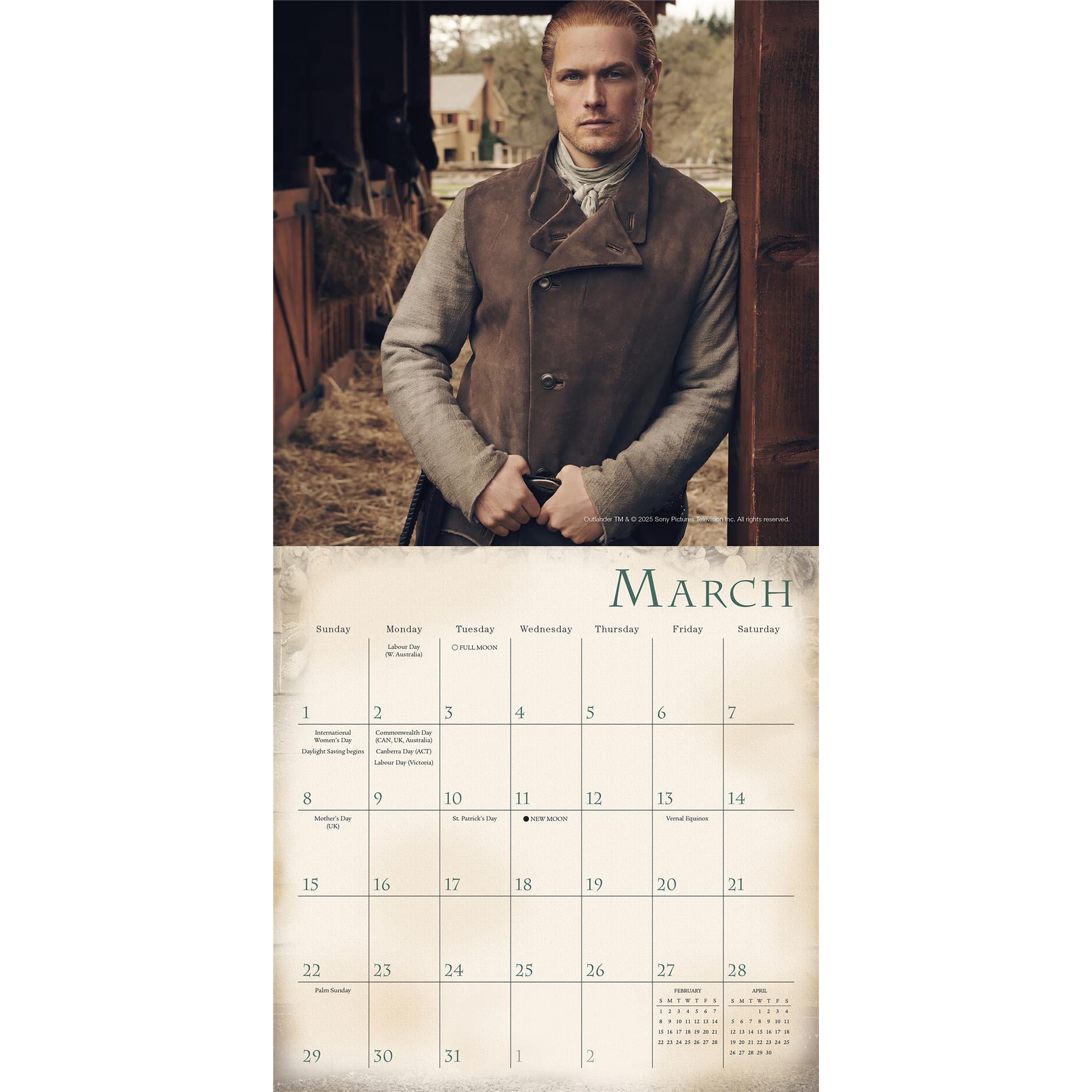 Mini-calendrier Outlander 2026