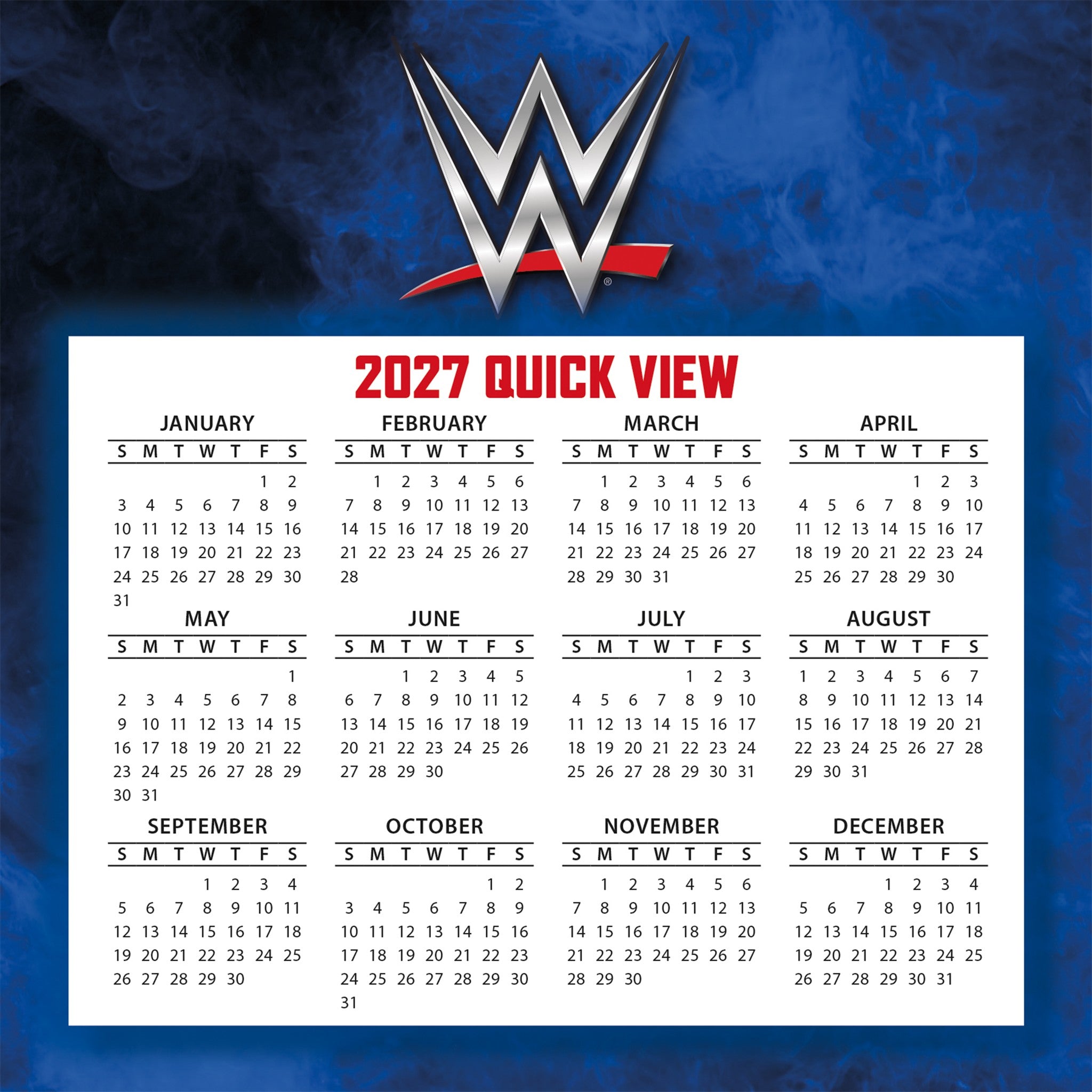 WWE 2027 Box Calendar
