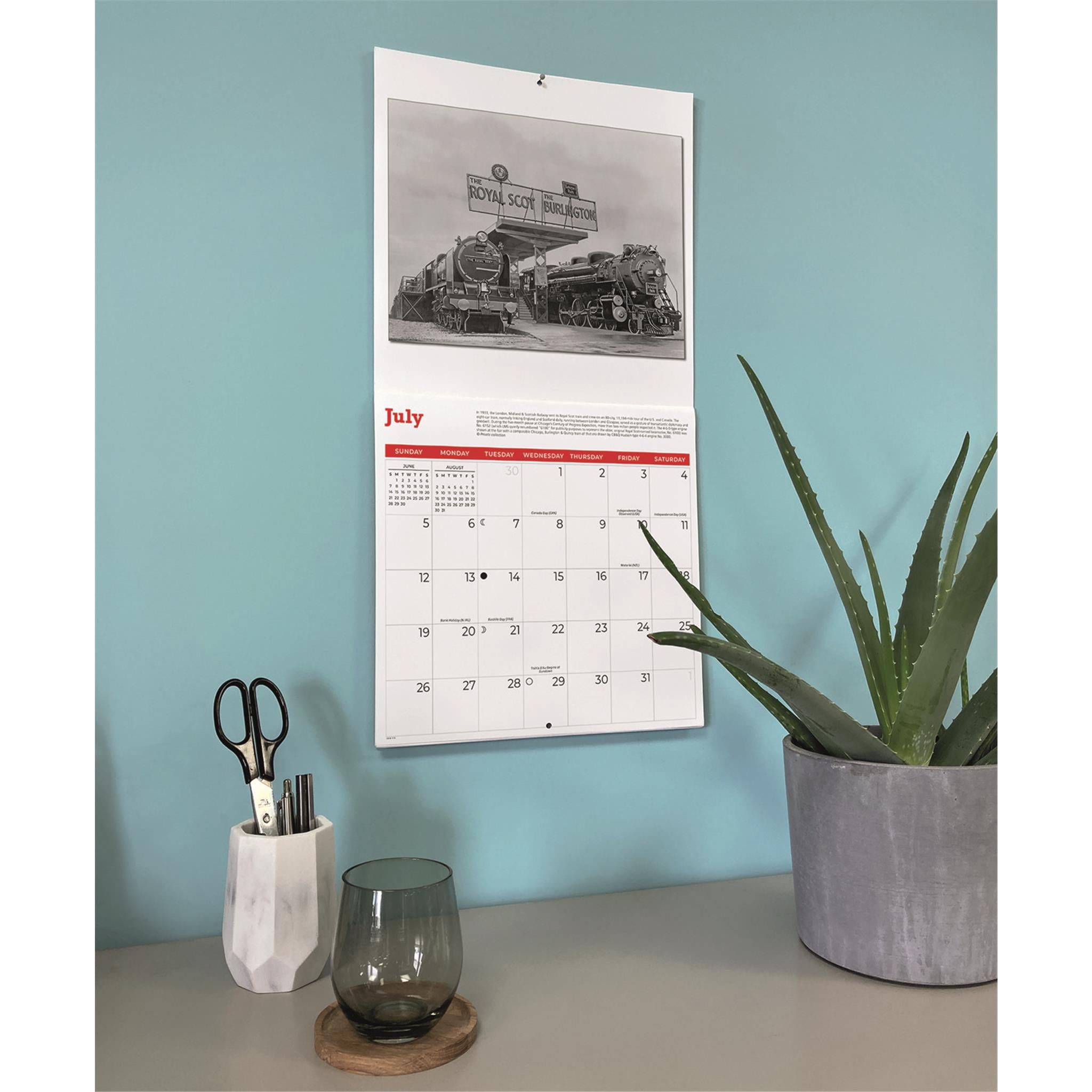 Calendrier mural Trains Classiques 2026