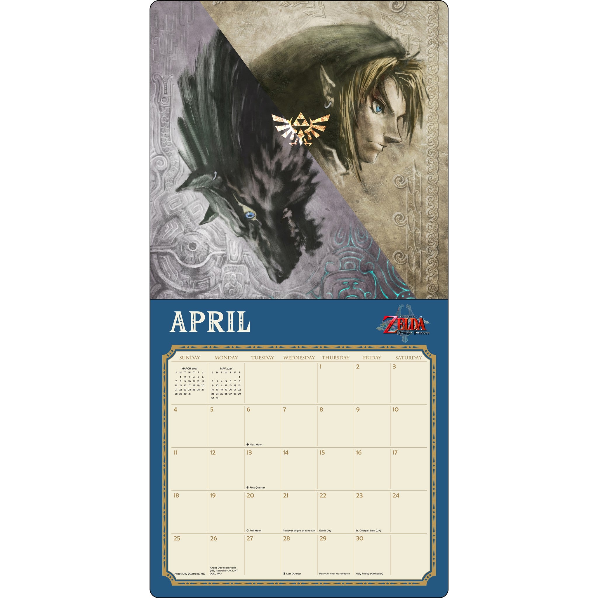 Legend of Zelda 2027 Wall Calendar