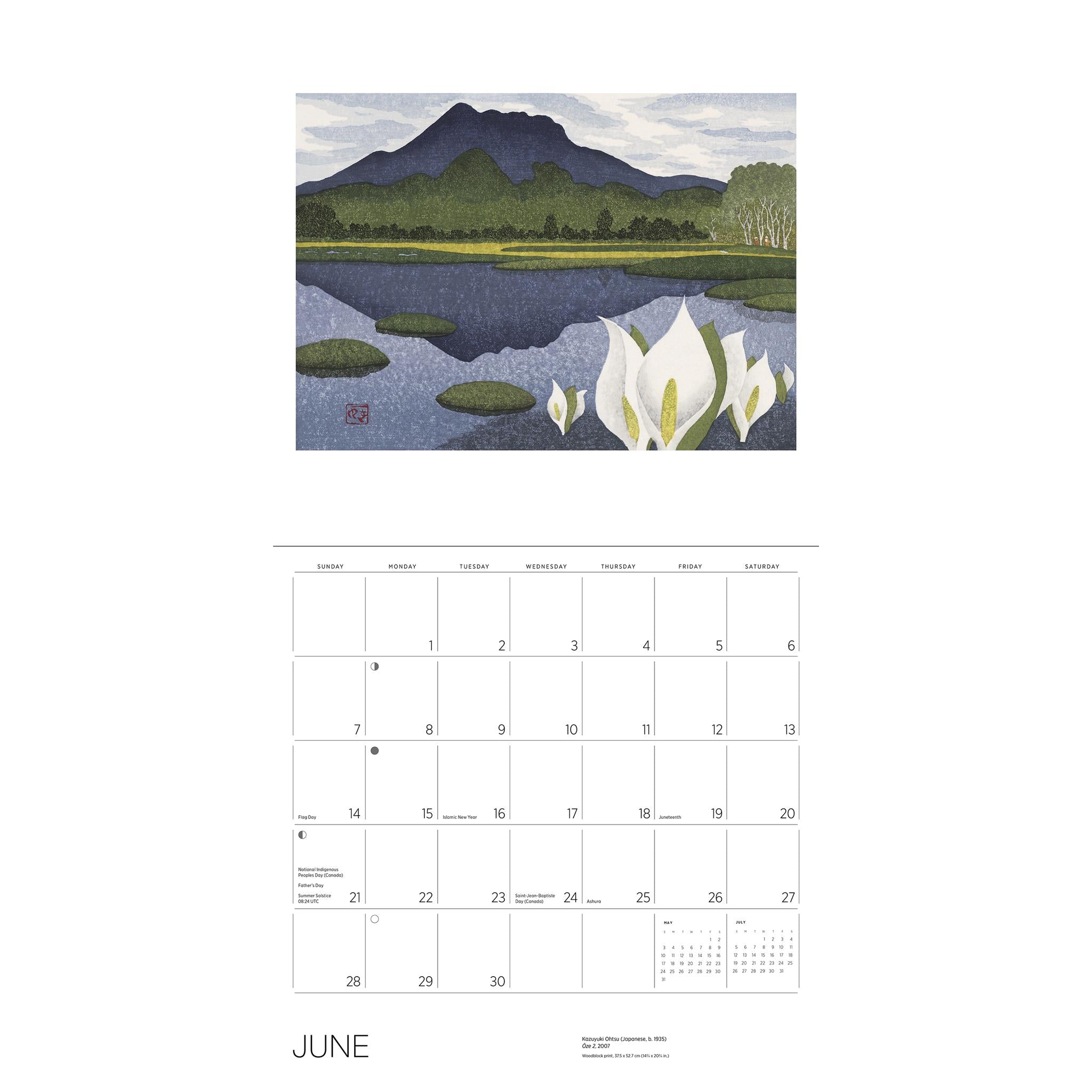 Calendrier mural Sérénité Kazuyuki Ohtsu 2026