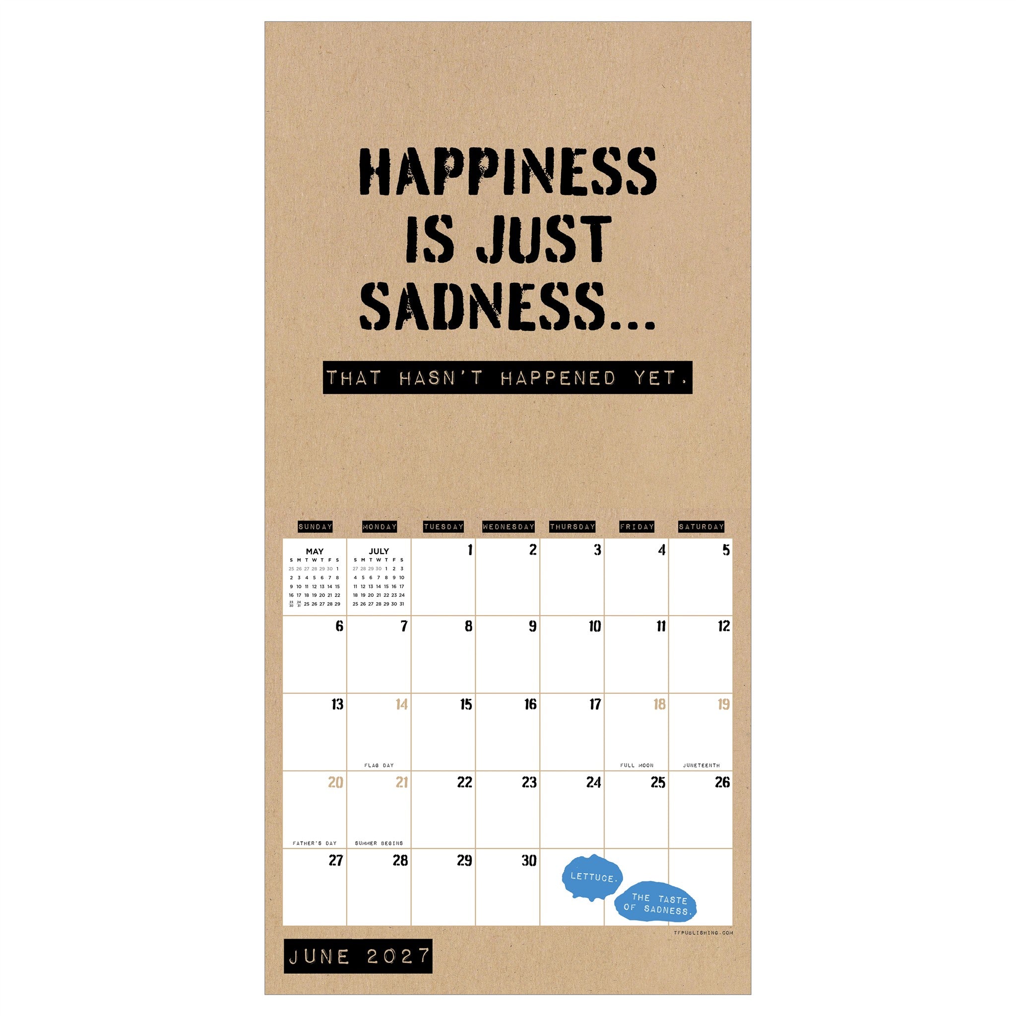 Anti Affirmations and Sarcasm 2027 Mini Calendar - Online Only