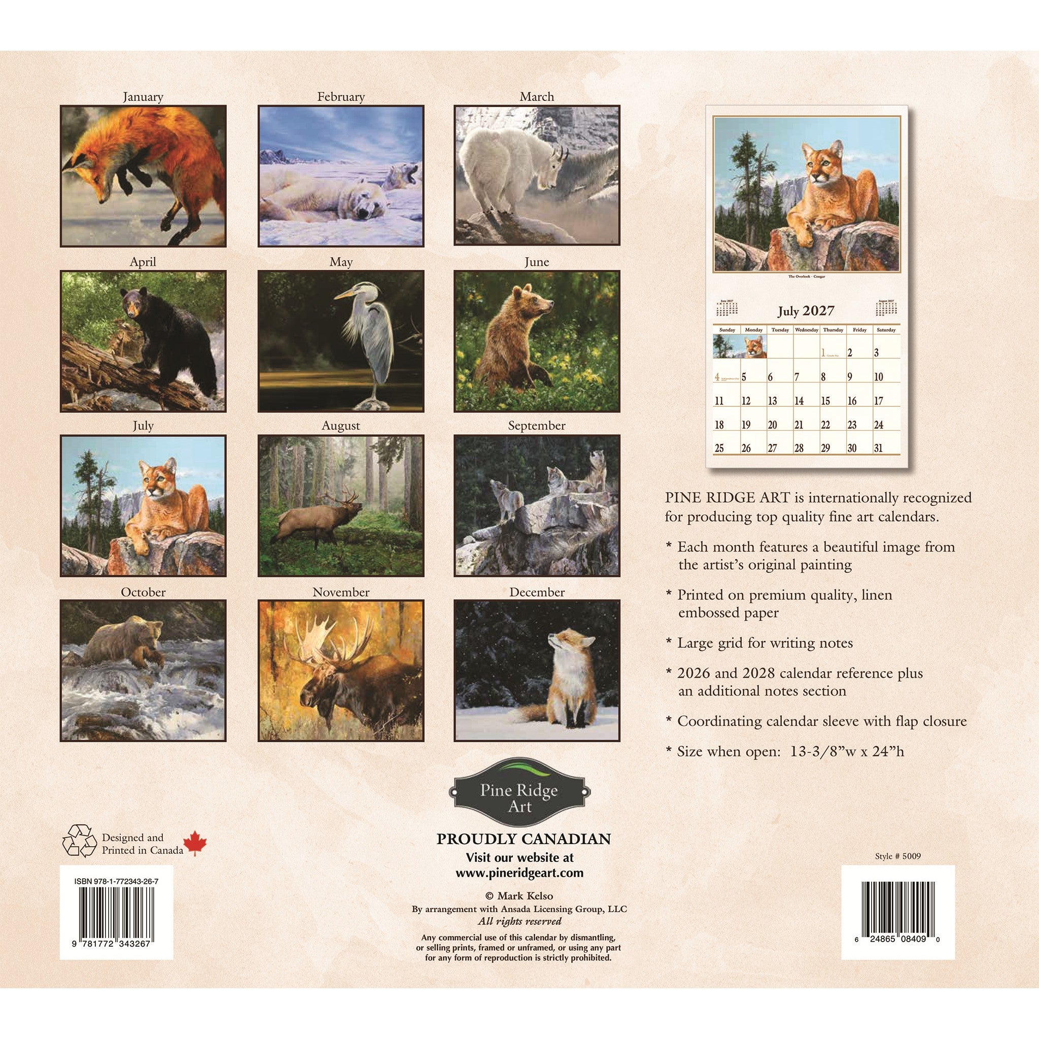 Animal Instincts 2027 Wall Calendar - Online Only
