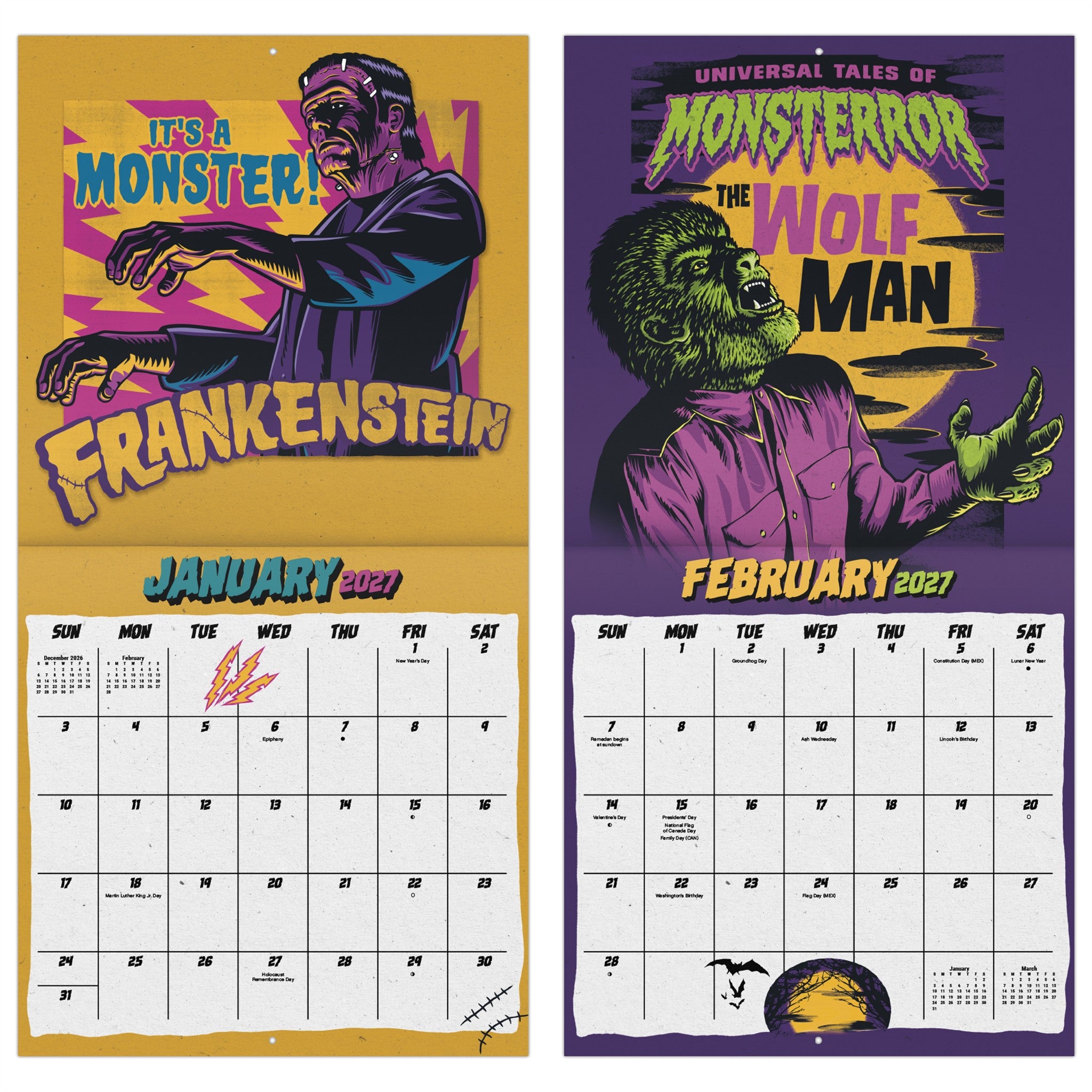 Universal Monsters 2027 Wall Calendar - Online Only