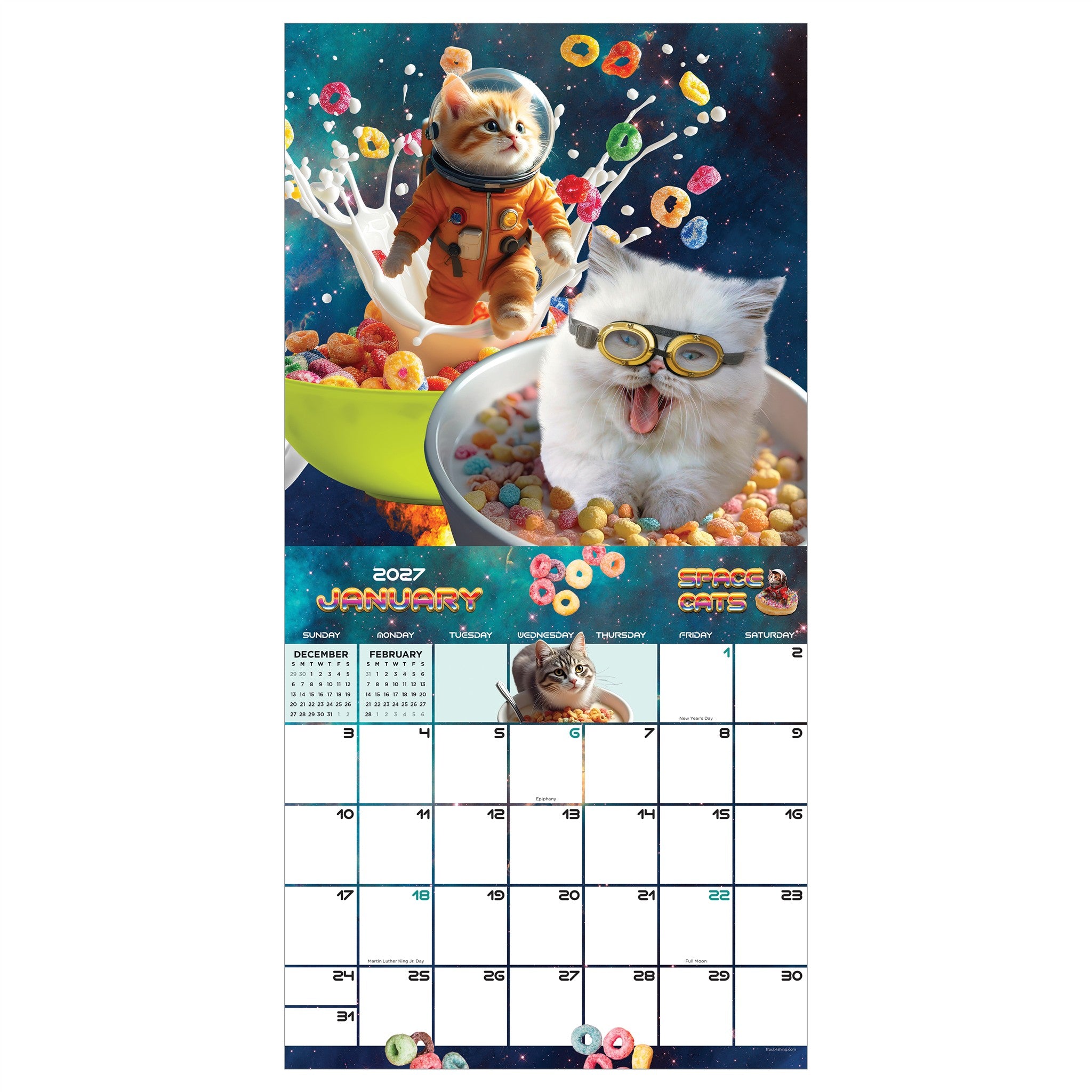 Space Cats 2027 Wall Calendar - Online Only
