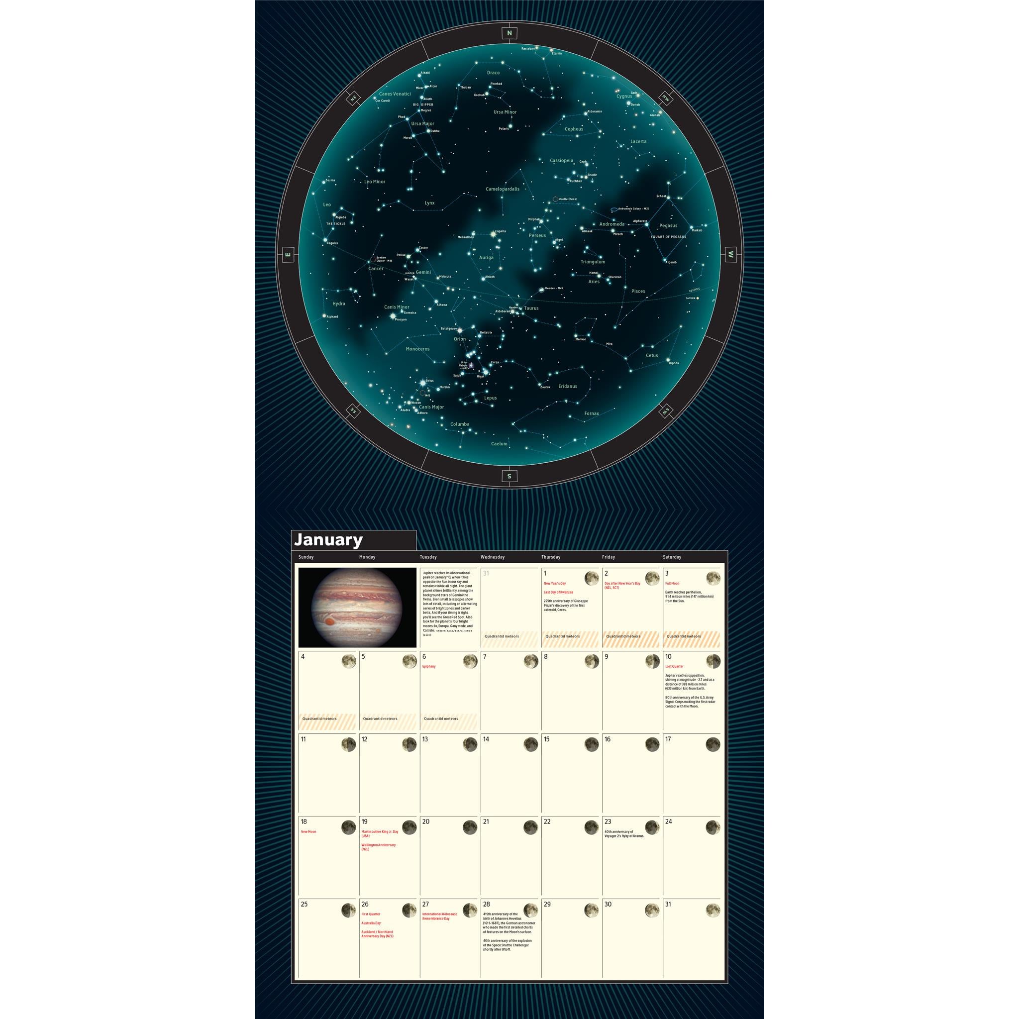 Year Of The Night Sky 2026 Wall Calendar