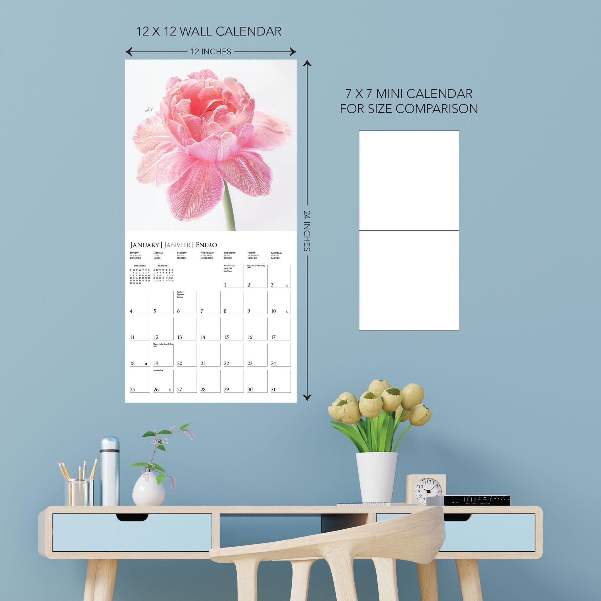 Fleurs 2026 Wall Calendar