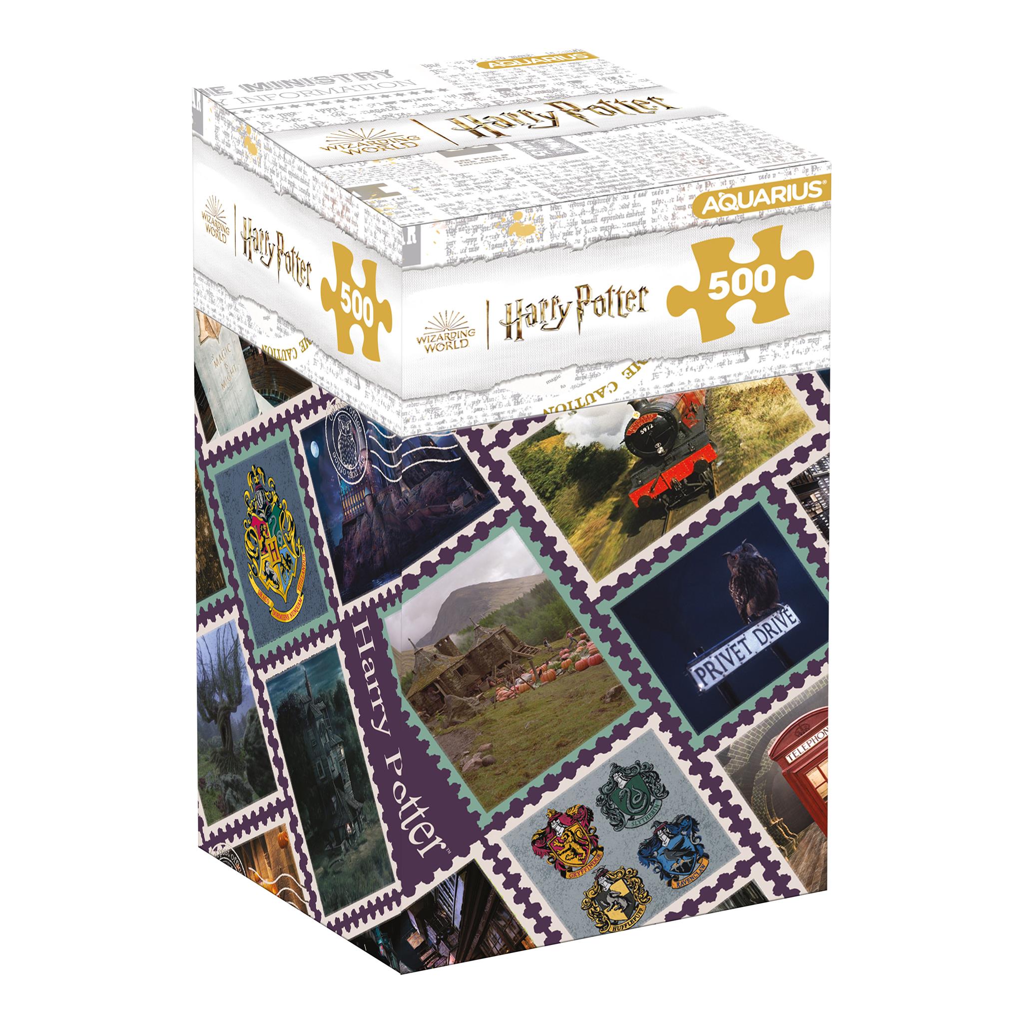 Puzzle de 500 pièces Harry Potter avec timbres de voyage