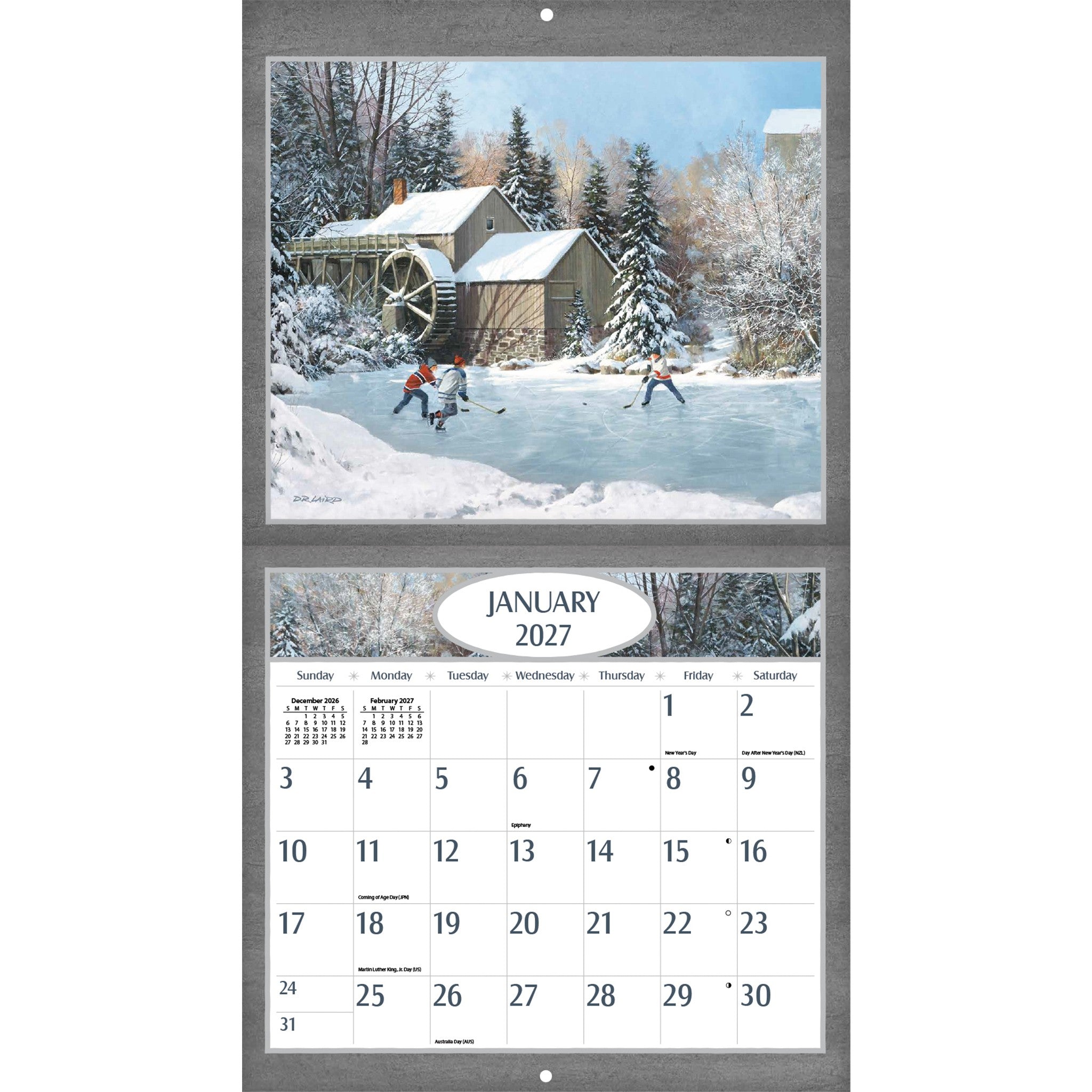 Calendrier mural Hockey Hockey Hockey 2027