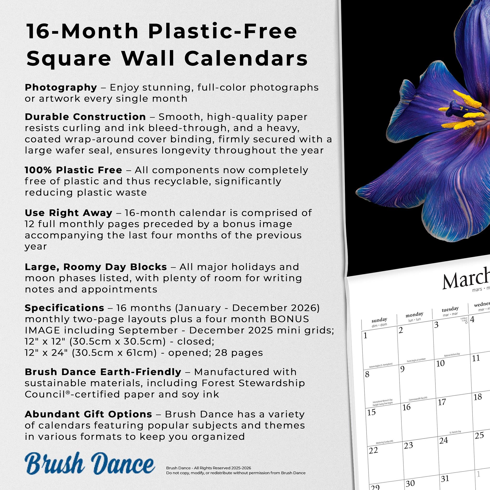 In The Garden 2026 Wall Calendar