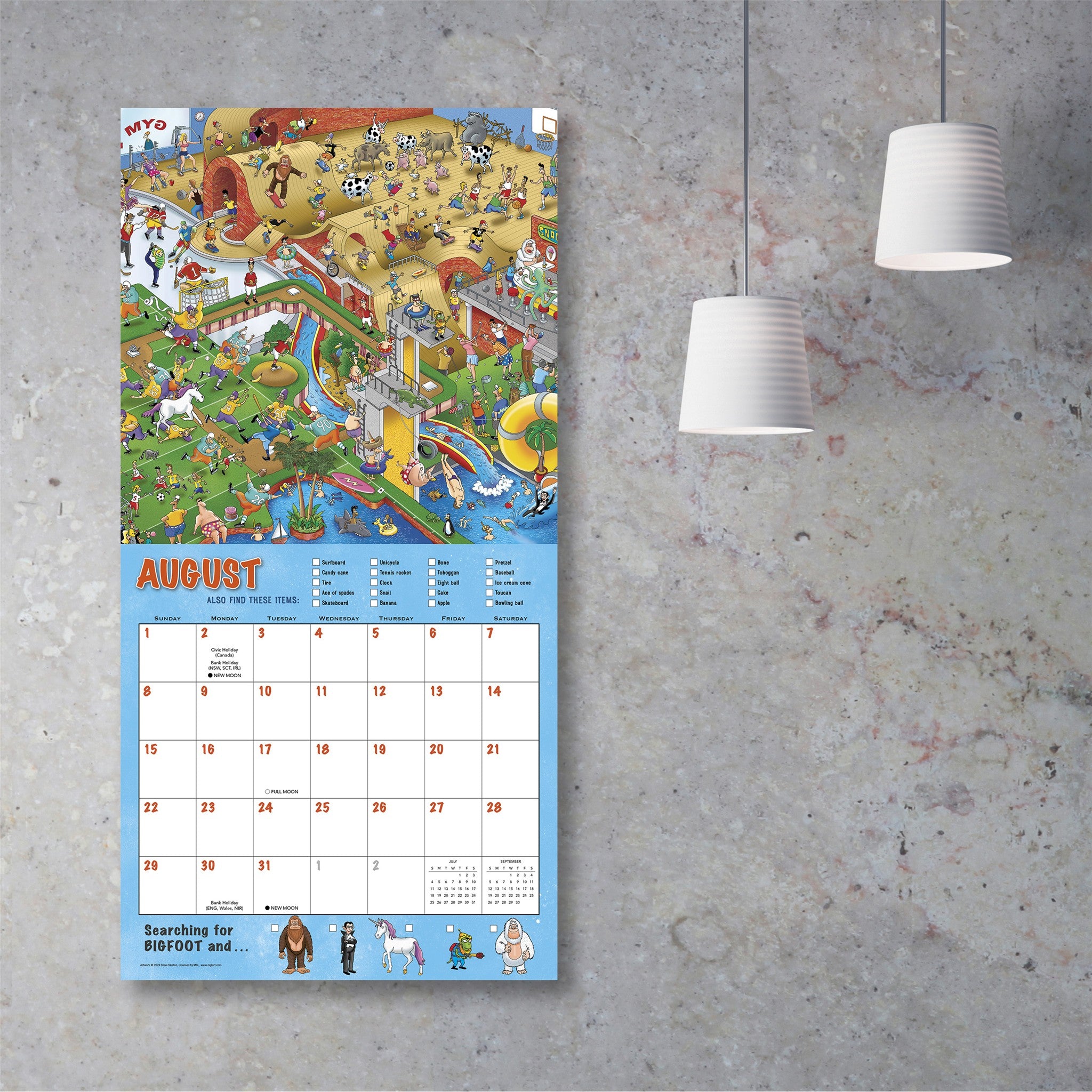 Searching for Bigfoot and His Other Hidden Friends 2027 Wall Calendar