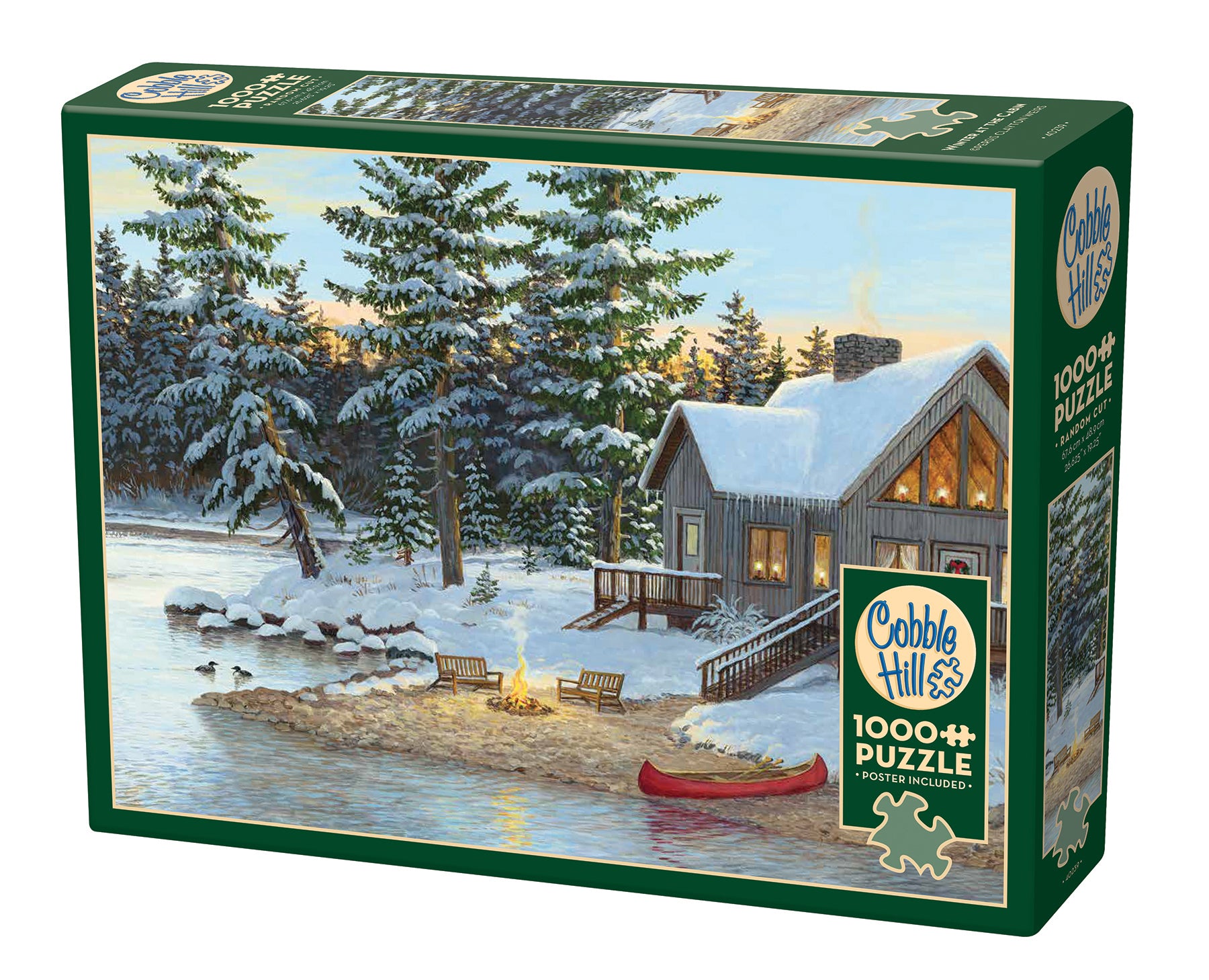 Puzzle exclusif de 1000 pièces « Hiver au chalet »