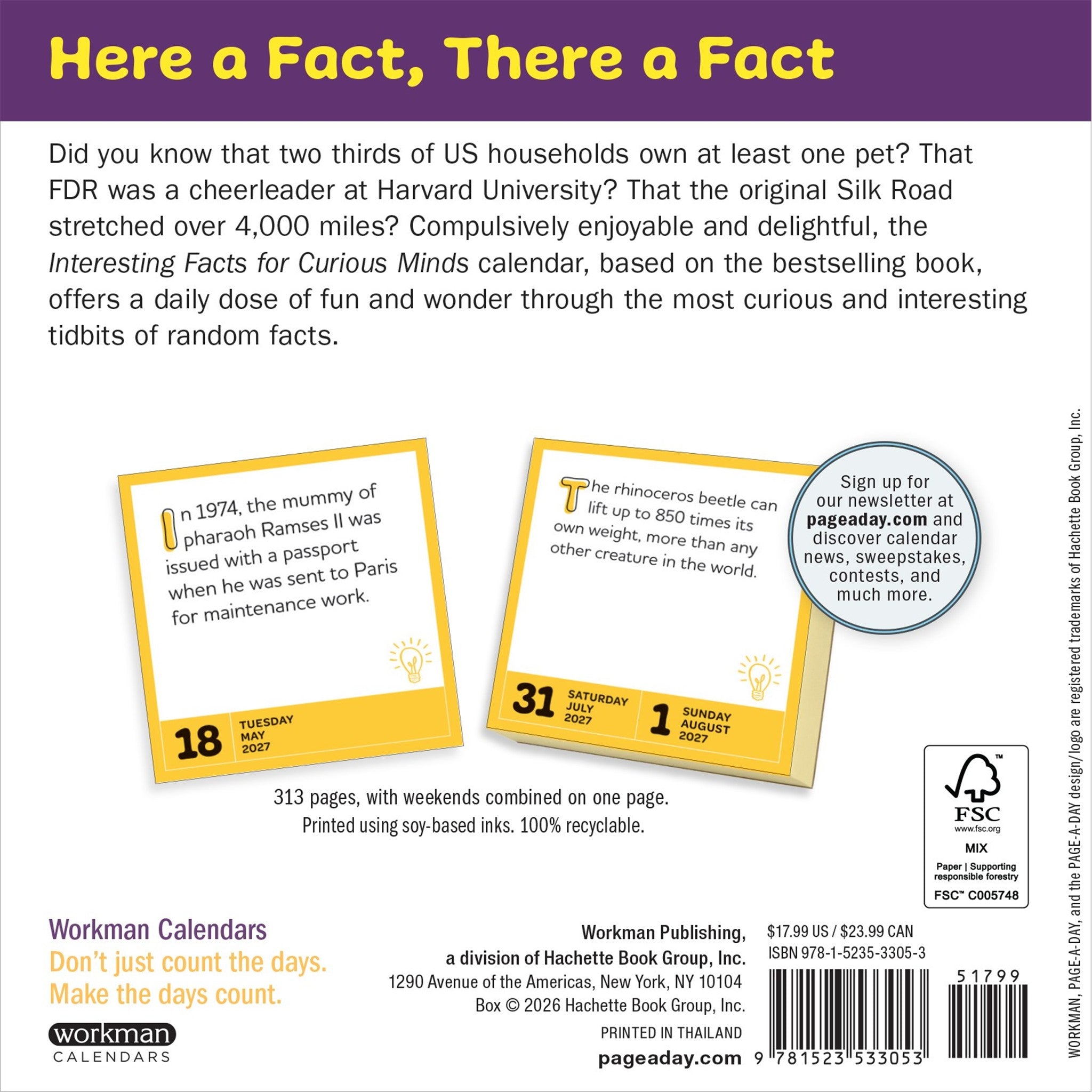 Interesting Facts for Curious Minds 2027 Box Calendar - Online Only
