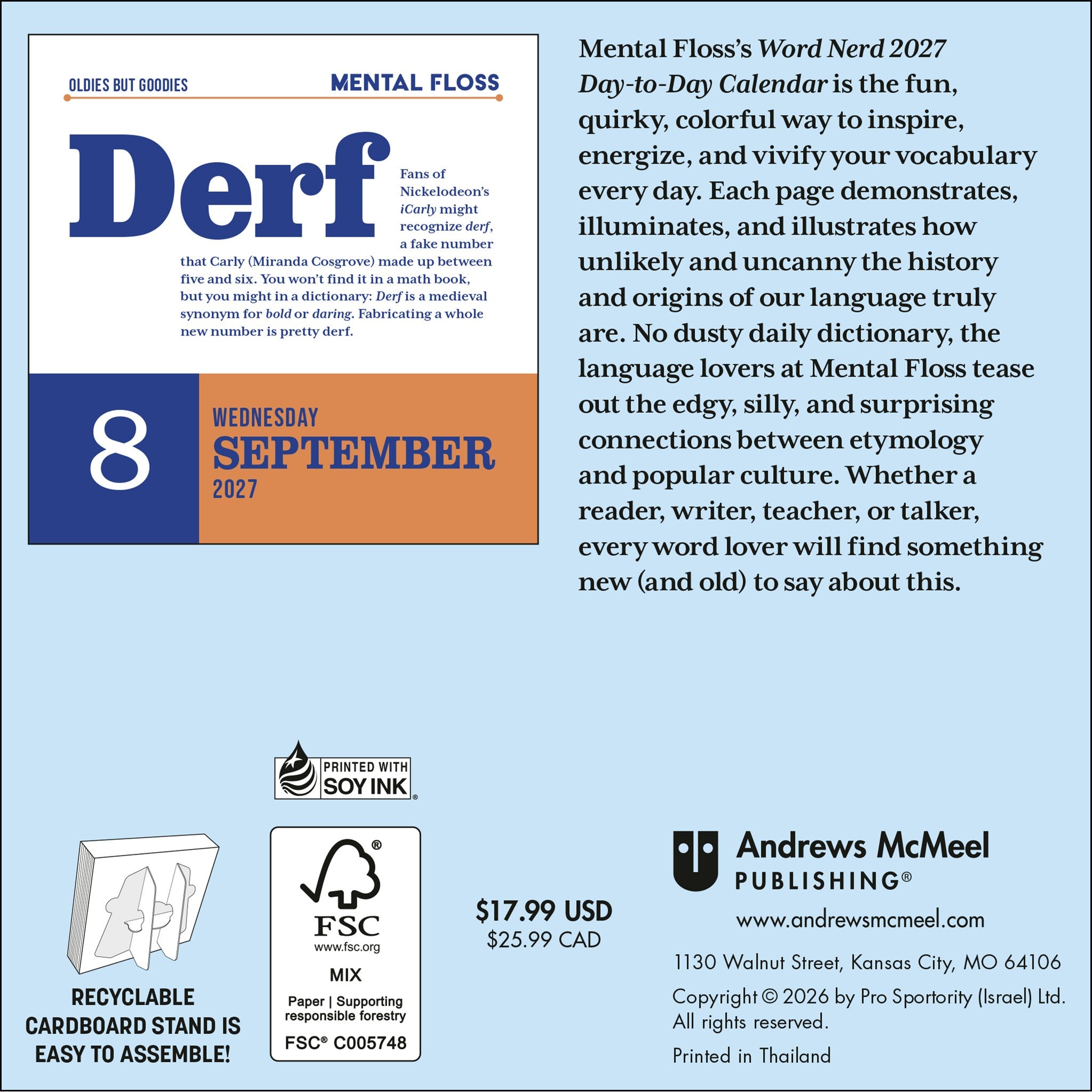 Word Nerd 2027 Box Calendar - Online Only