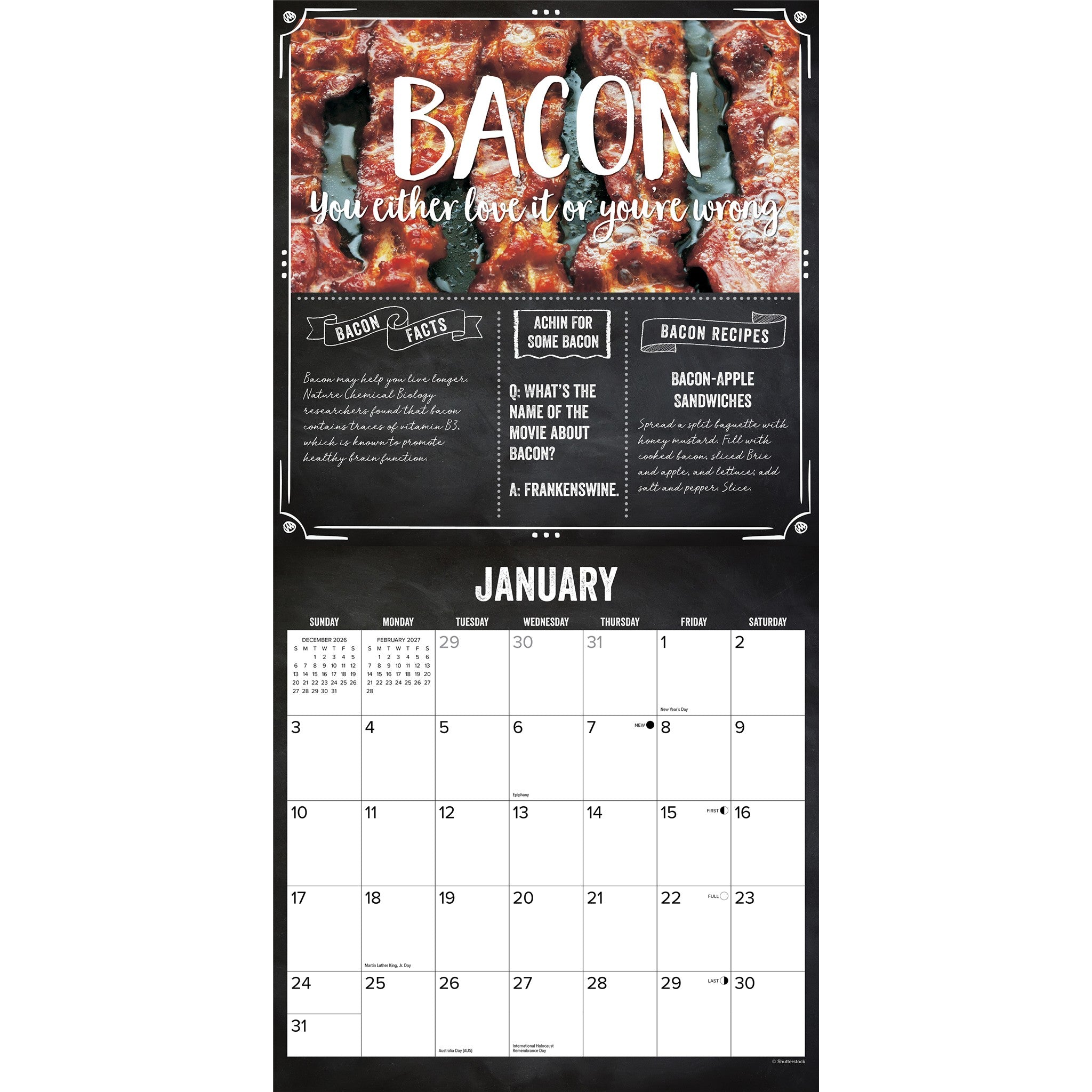 MMMMMMMM… Bacon 2027 Wall Calendar
