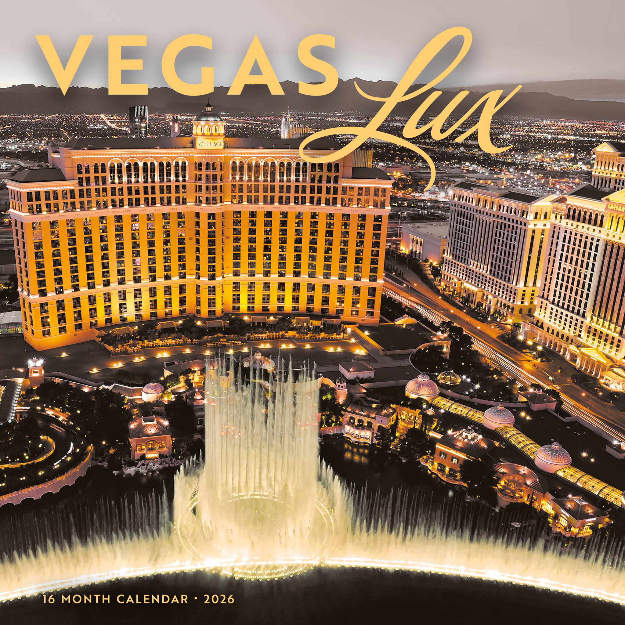 Calendrier mural Vegas Lux 2026