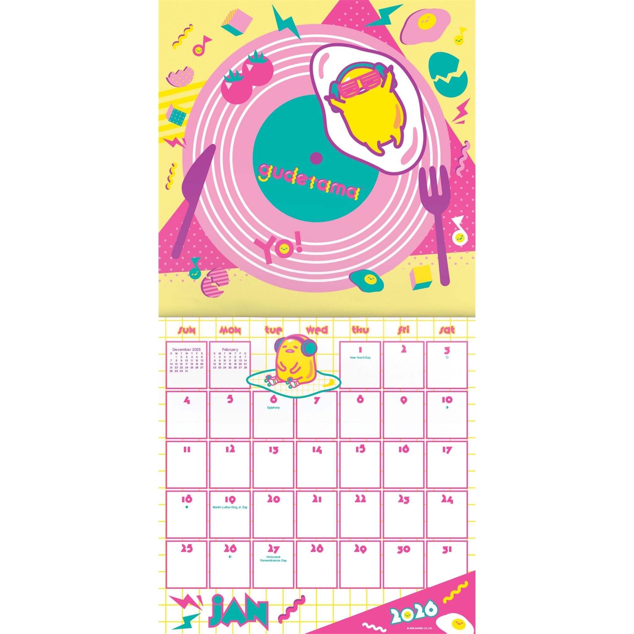 Gudetama 2026 Wall Calendar - Online Only