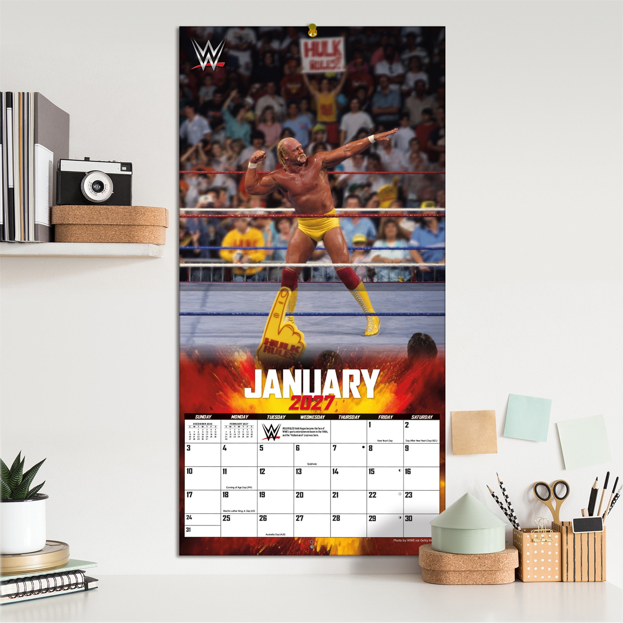 WWE Hulk Hogan 2027 Wall Calendar - Online Only