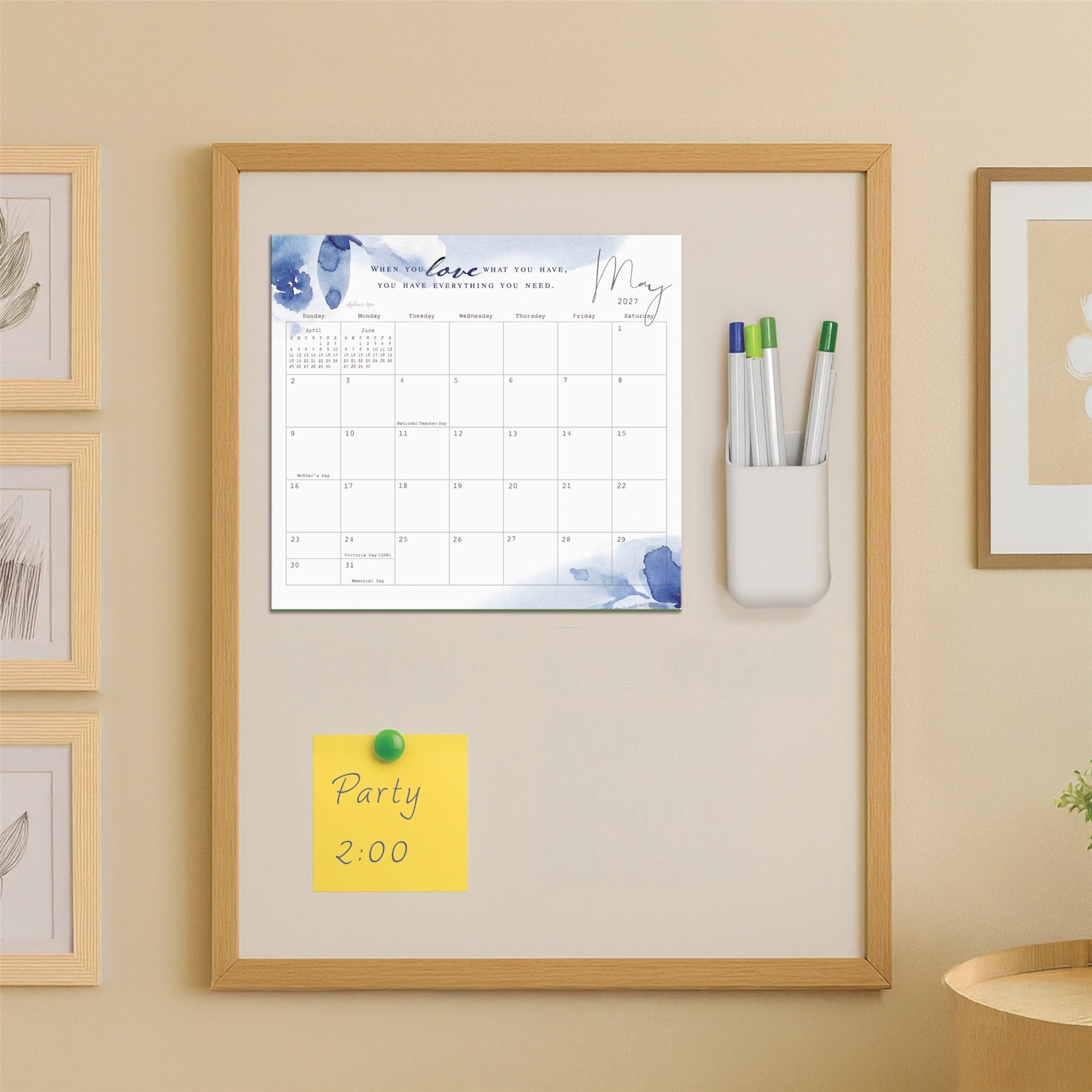 Gratitude Special Edition 2027 Mini Magnetic Calendar
