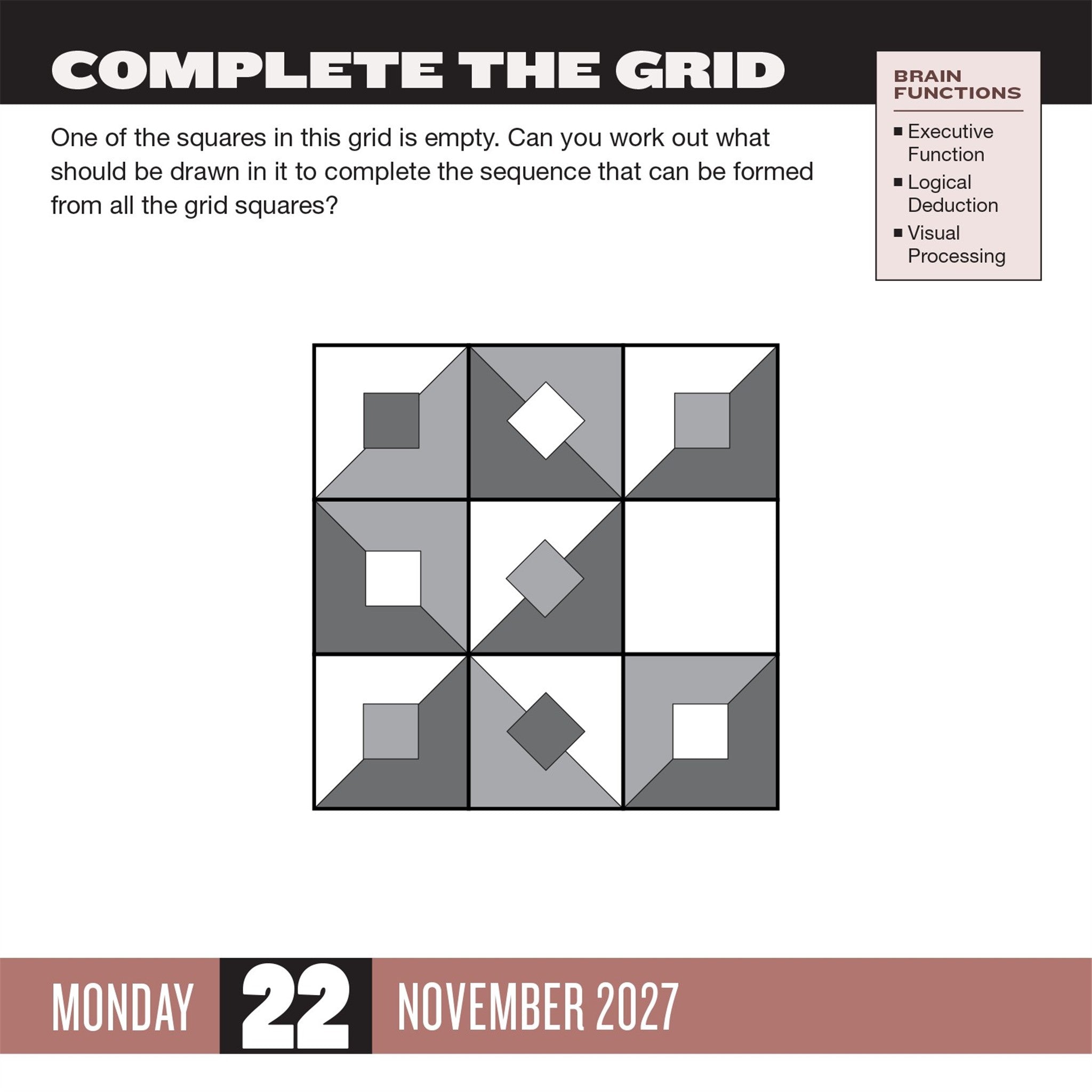 Brainpower Puzzles 2027 Box Calendar - Online Only