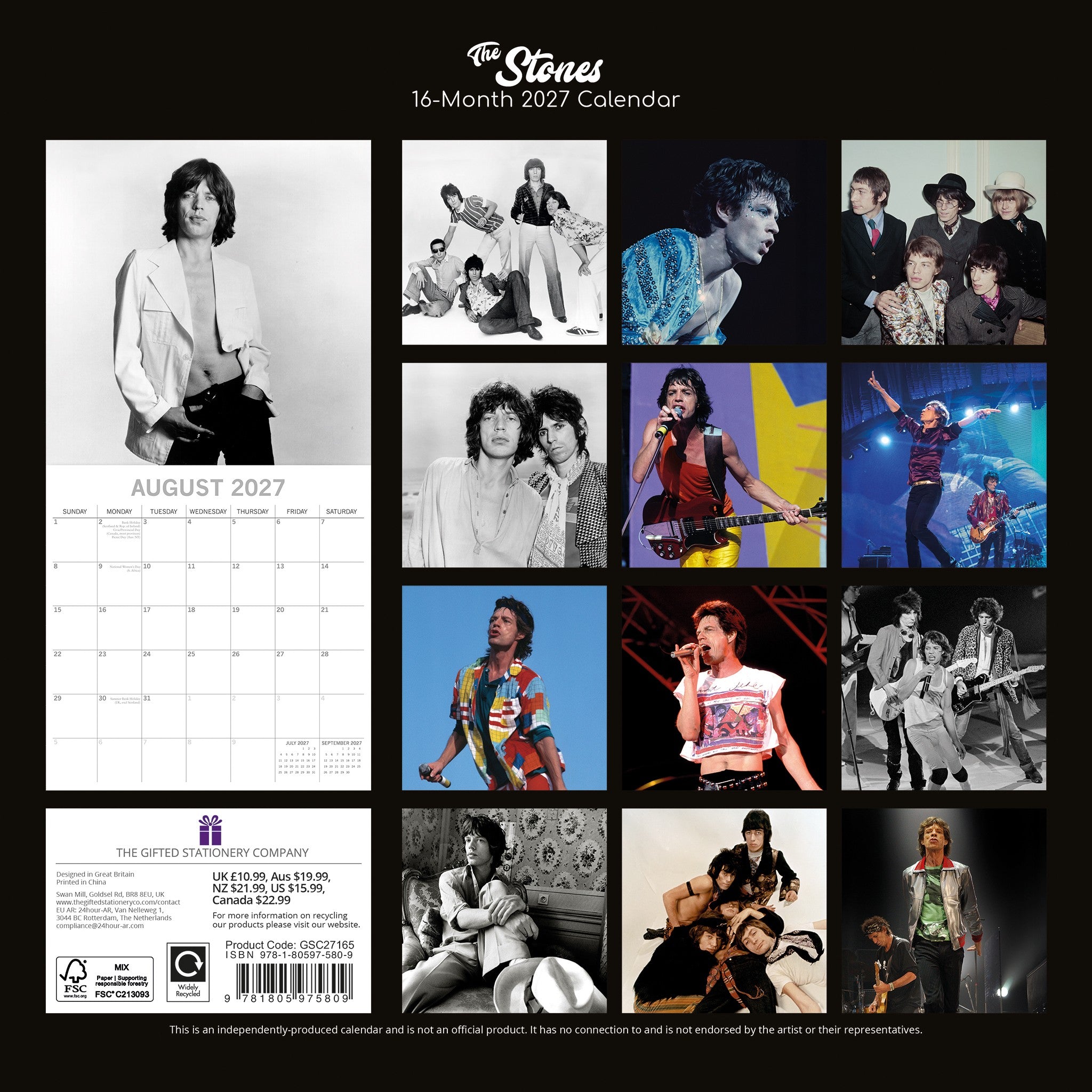 The Stones 2027 Wall Calendar