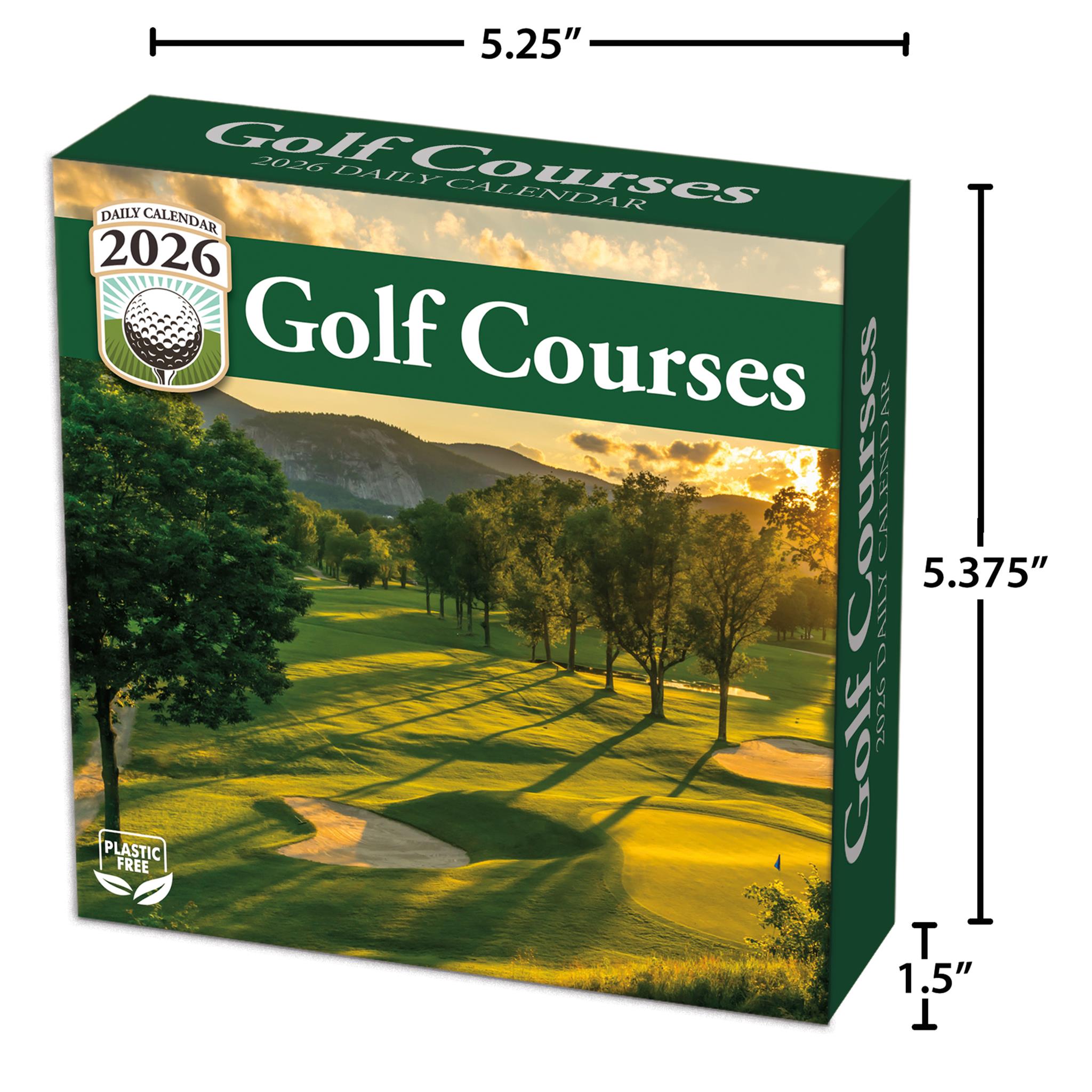 Golf Courses 2026 Box Calendar