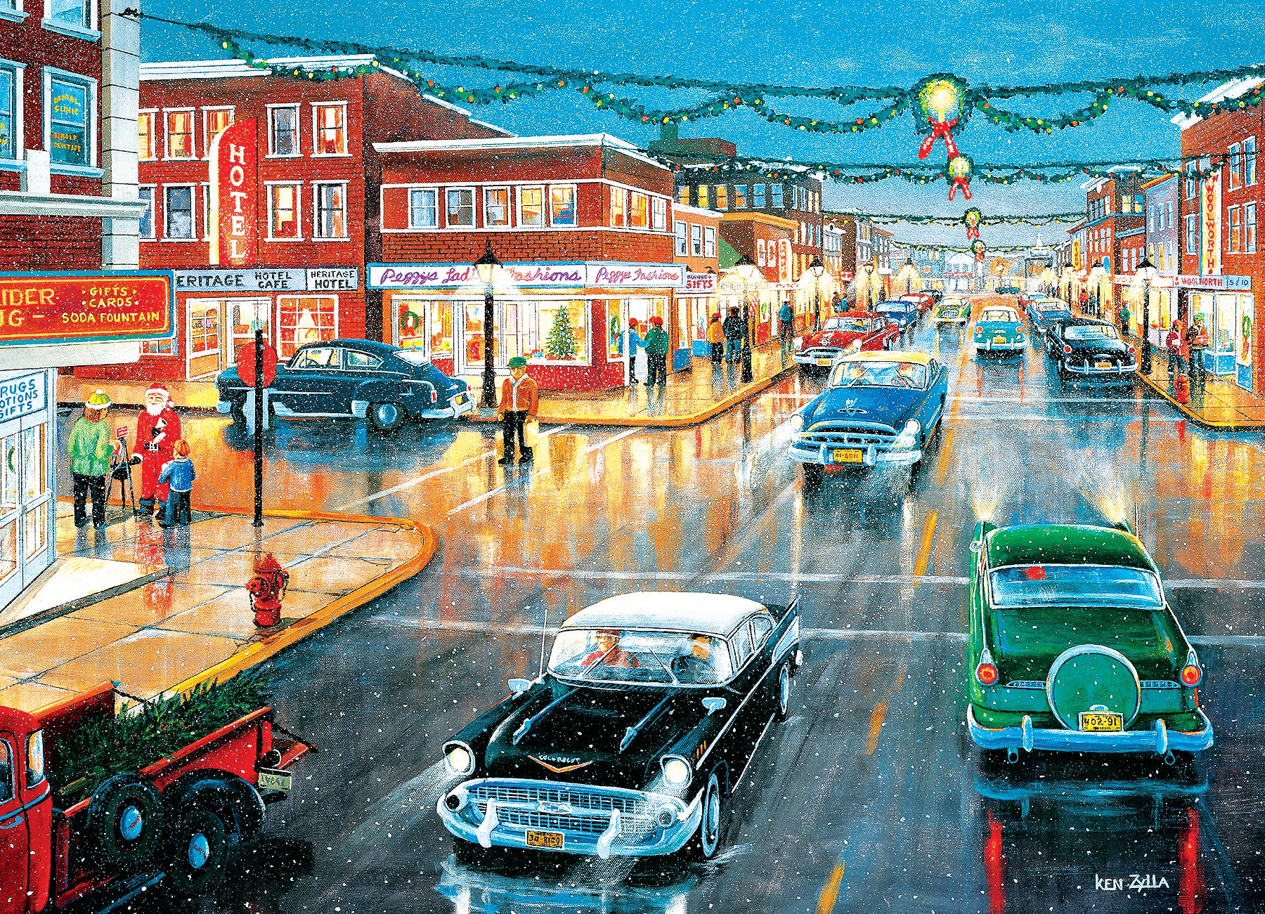 Main Street en saison - Puzzle exclusif de 1000 pièces