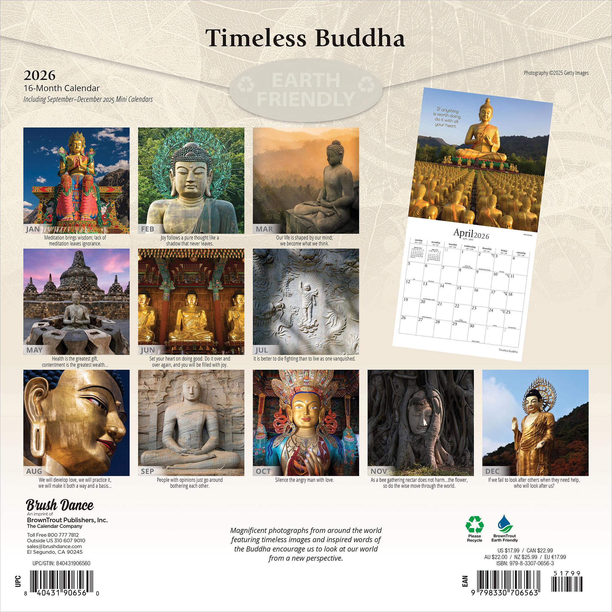 Timeless Buddha 2026 Wall Calendar