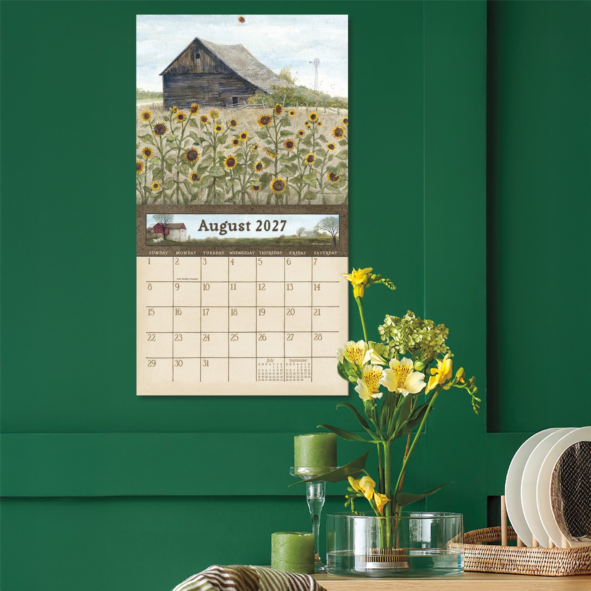Calendrier mural Chemin de campagne 2027