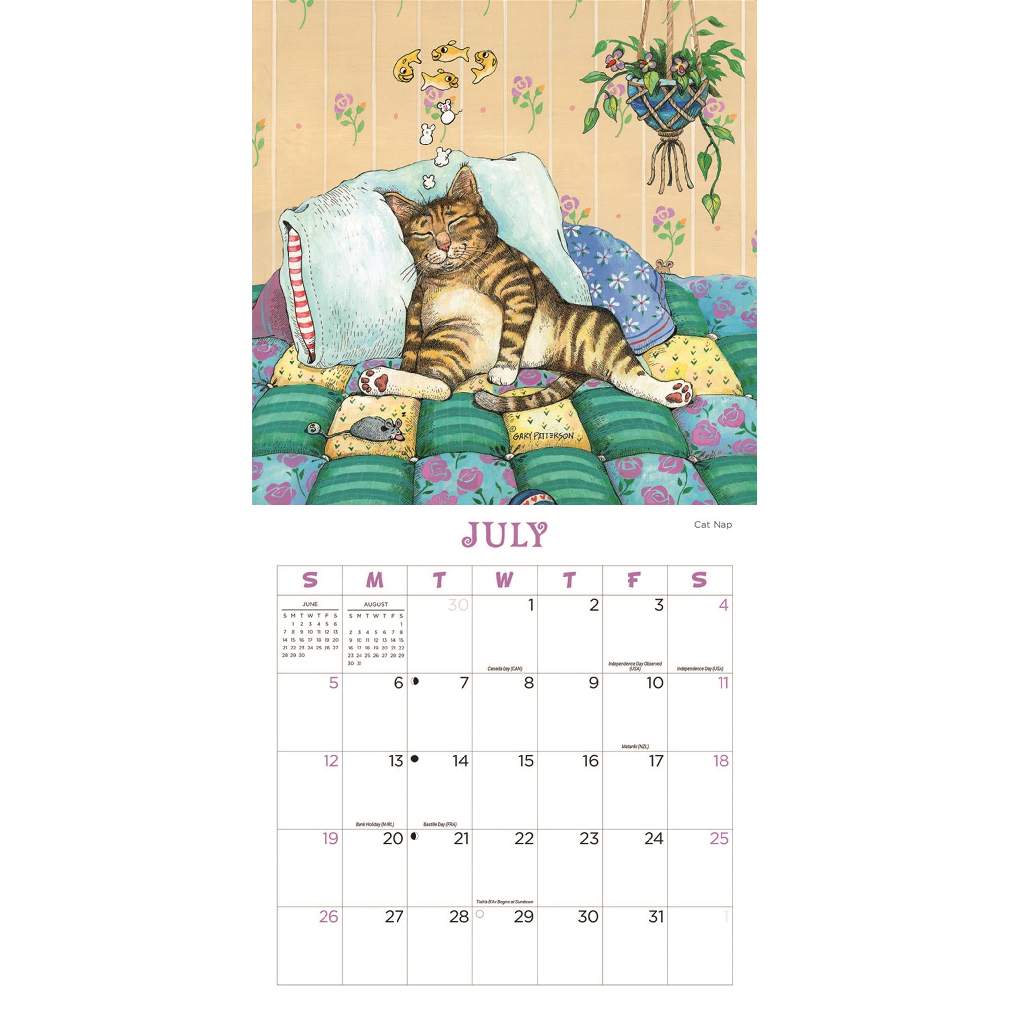 Calendrier magnétique miniature Gary Patterson Cats 2026