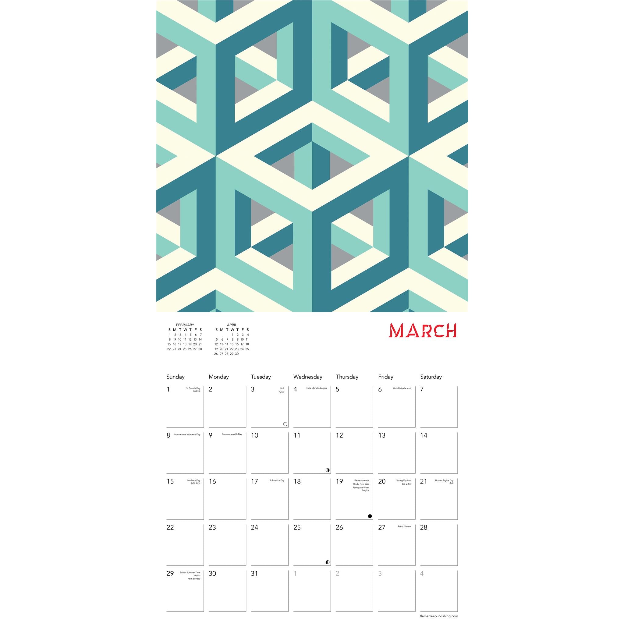 Optical Illusions 2026 Wall Calendar