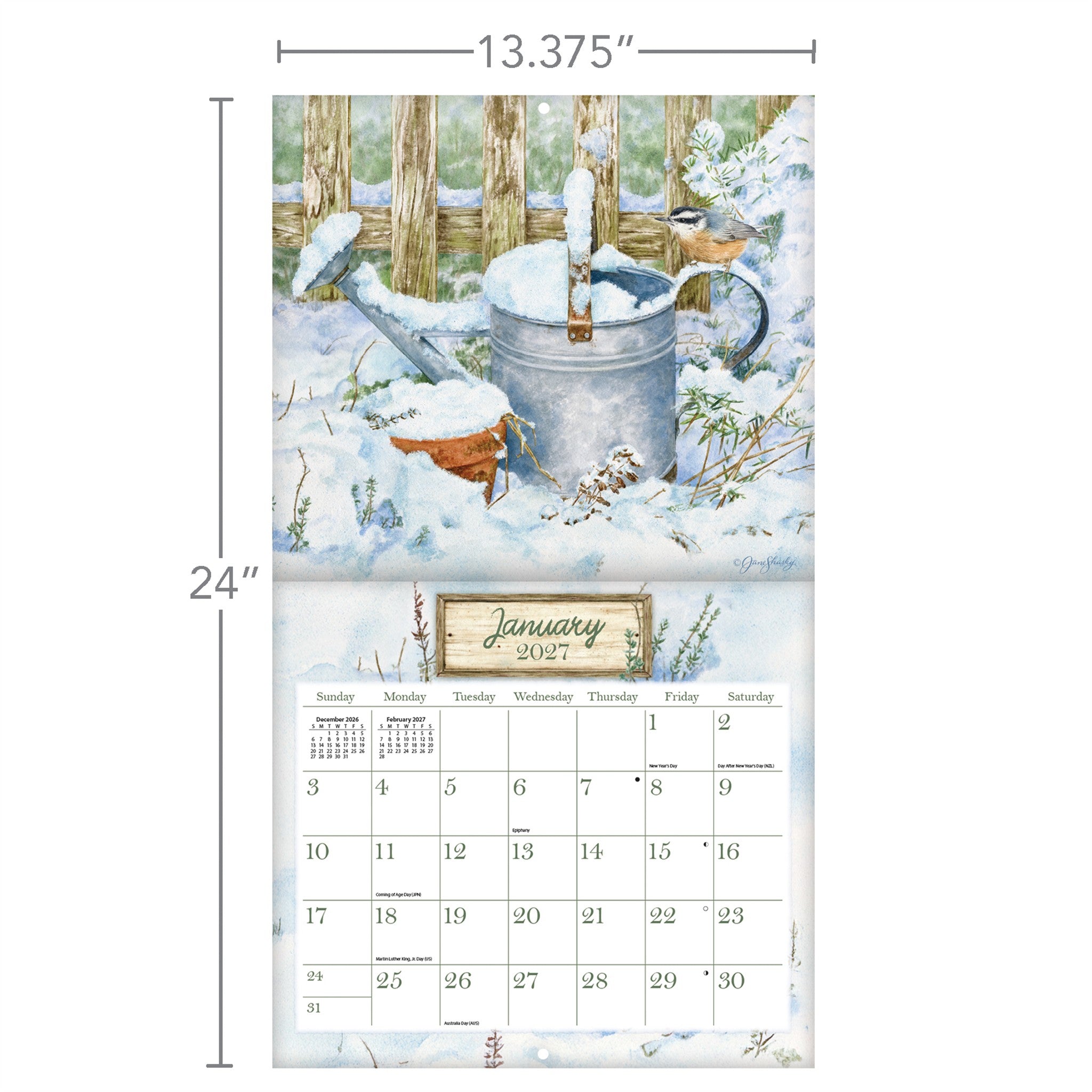 Calendrier mural 2027 – Jardin d'herbes aromatiques – En ligne uniquement
