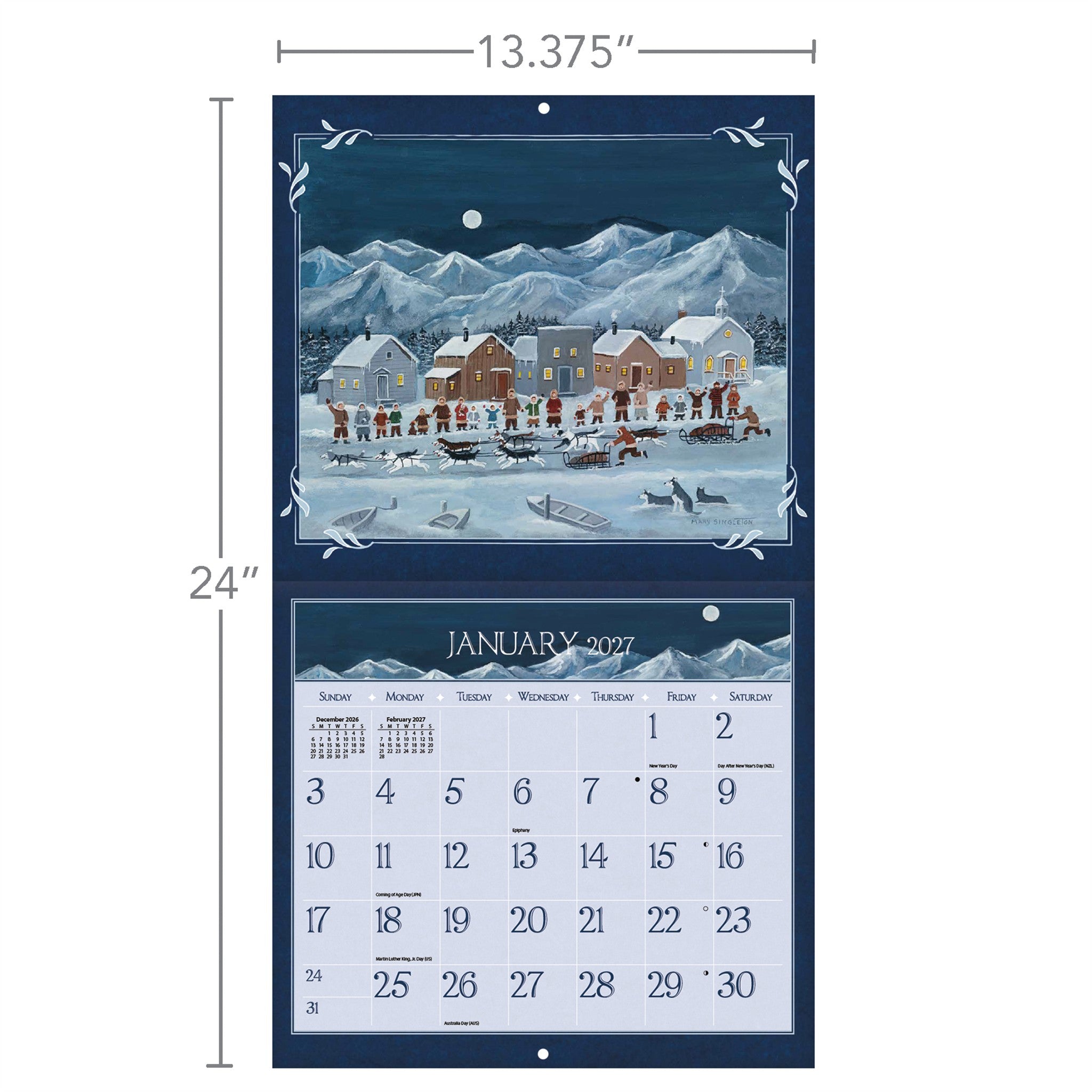 Lang Folk Art Special Edition with Print 2027 Wall Calendar